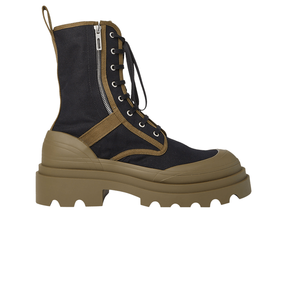 Buy Bottega Veneta Canvas Combat Boot 'Black Liana' - 730234