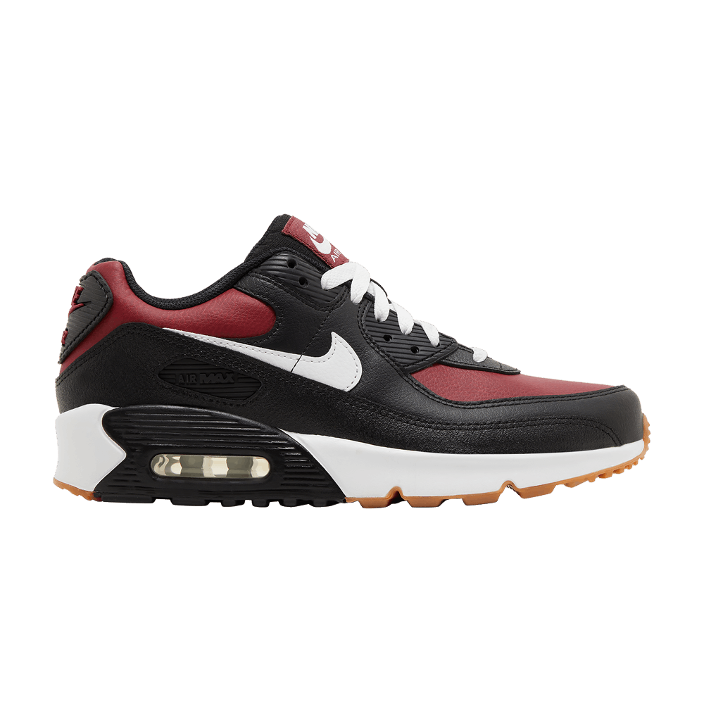 Nike Air Max 90 Leather GS 'Black Team Red'