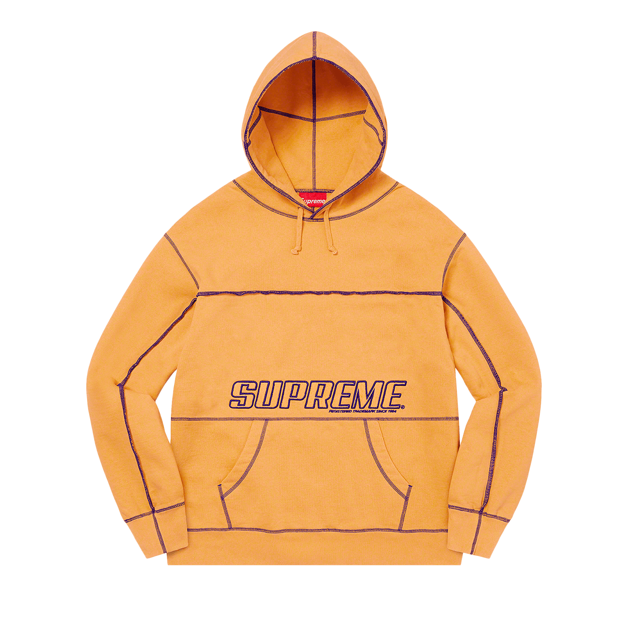 Supreme Coverstitch Hooded Sweatshirt 'Dusty Gold'