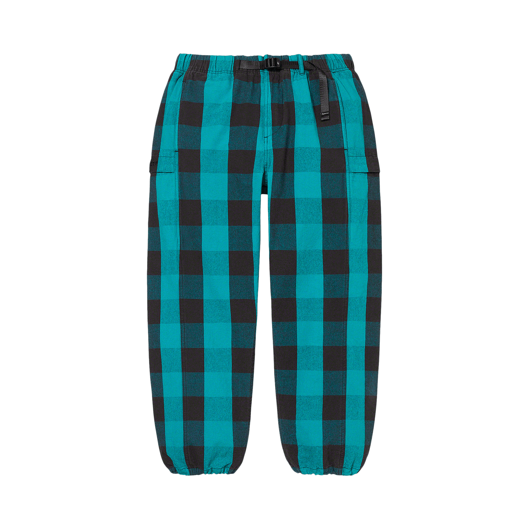 Supreme Belted Trail Pant 'Teal Plaid'