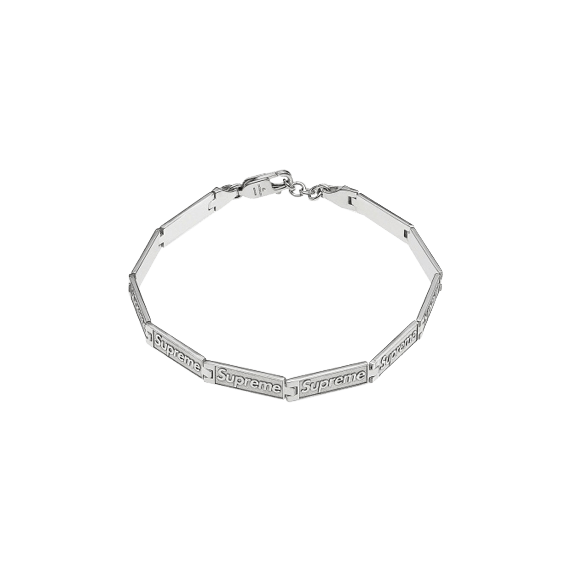 Supreme x Jacob & Co. Logo Link Bracelet 'Sterling Silver'