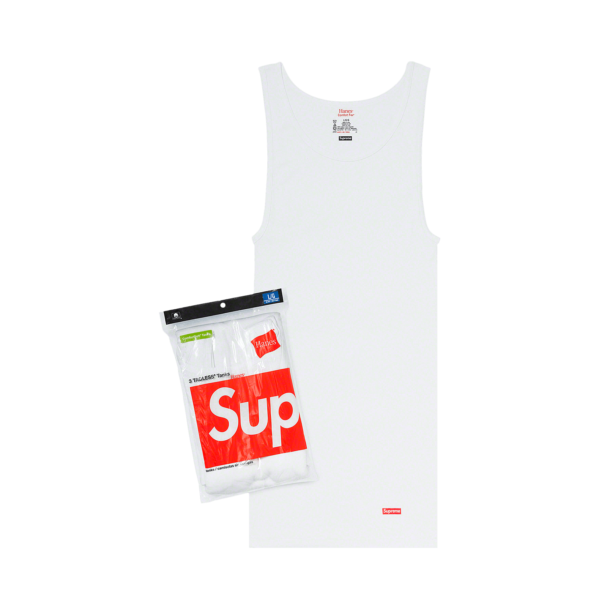 Supreme x Hanes Tank Tops (3 Pack) 'White'