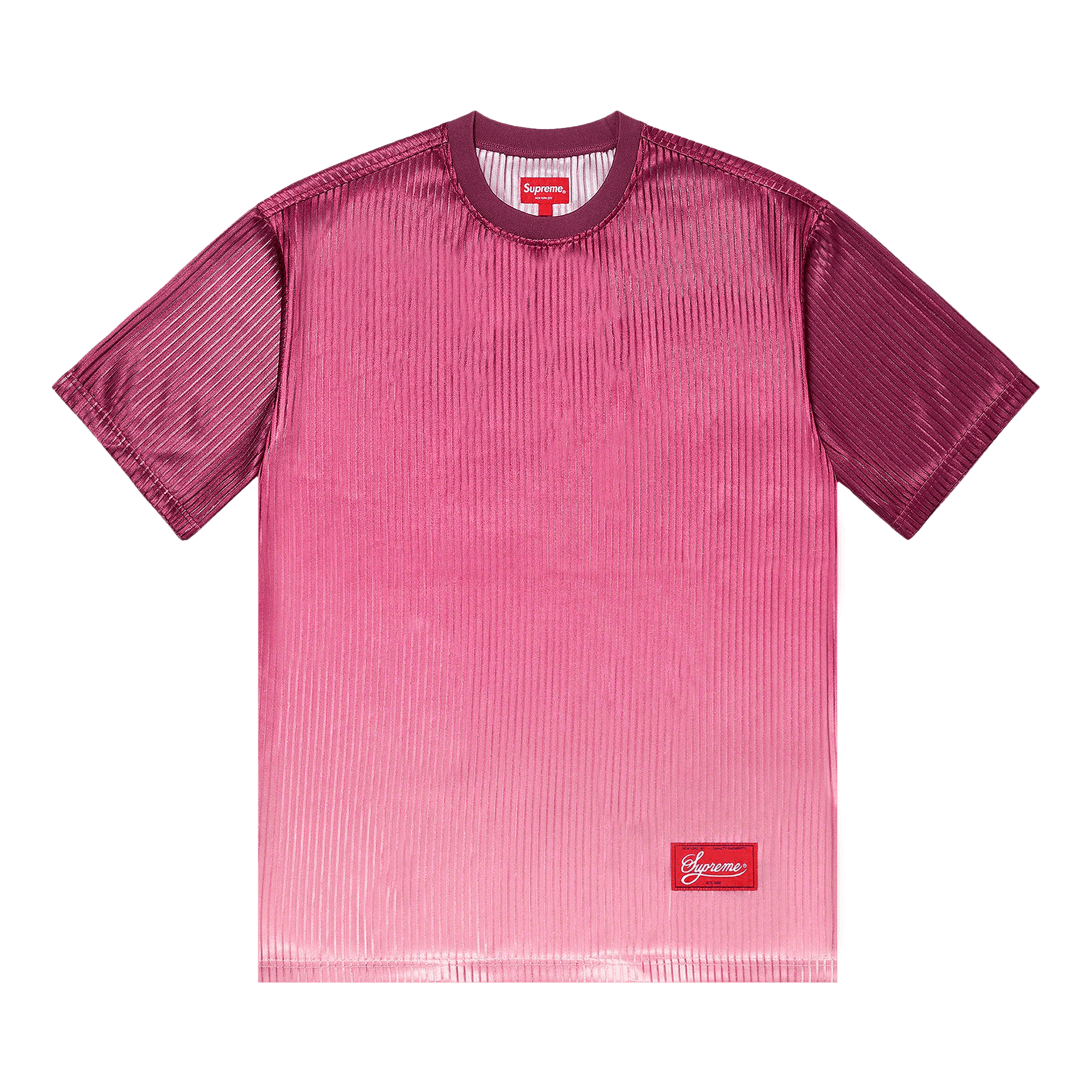 Supreme Gradient Mesh Stripe Jersey 'Magenta'