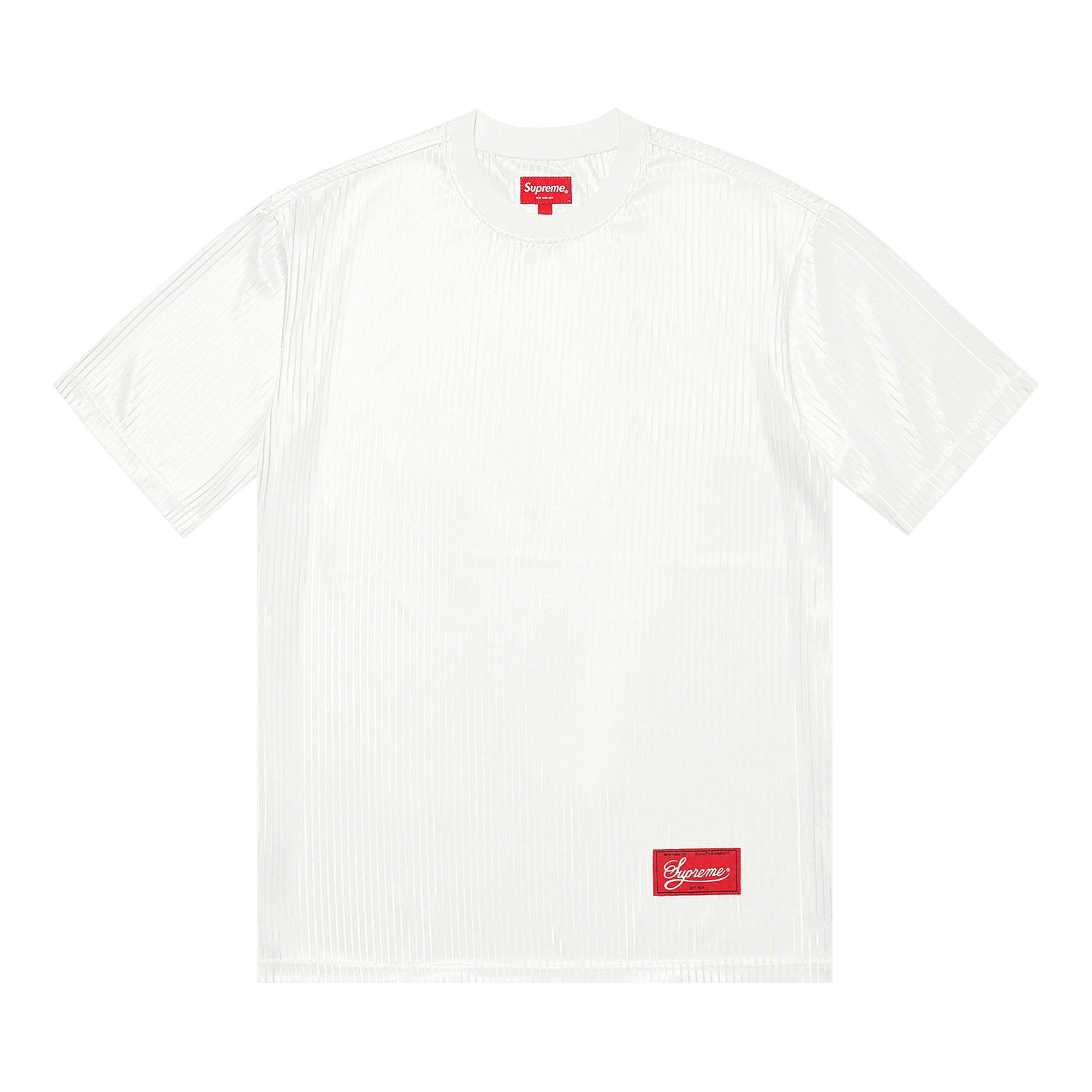 Supreme Gradient Mesh Stripe Jersey 'White'