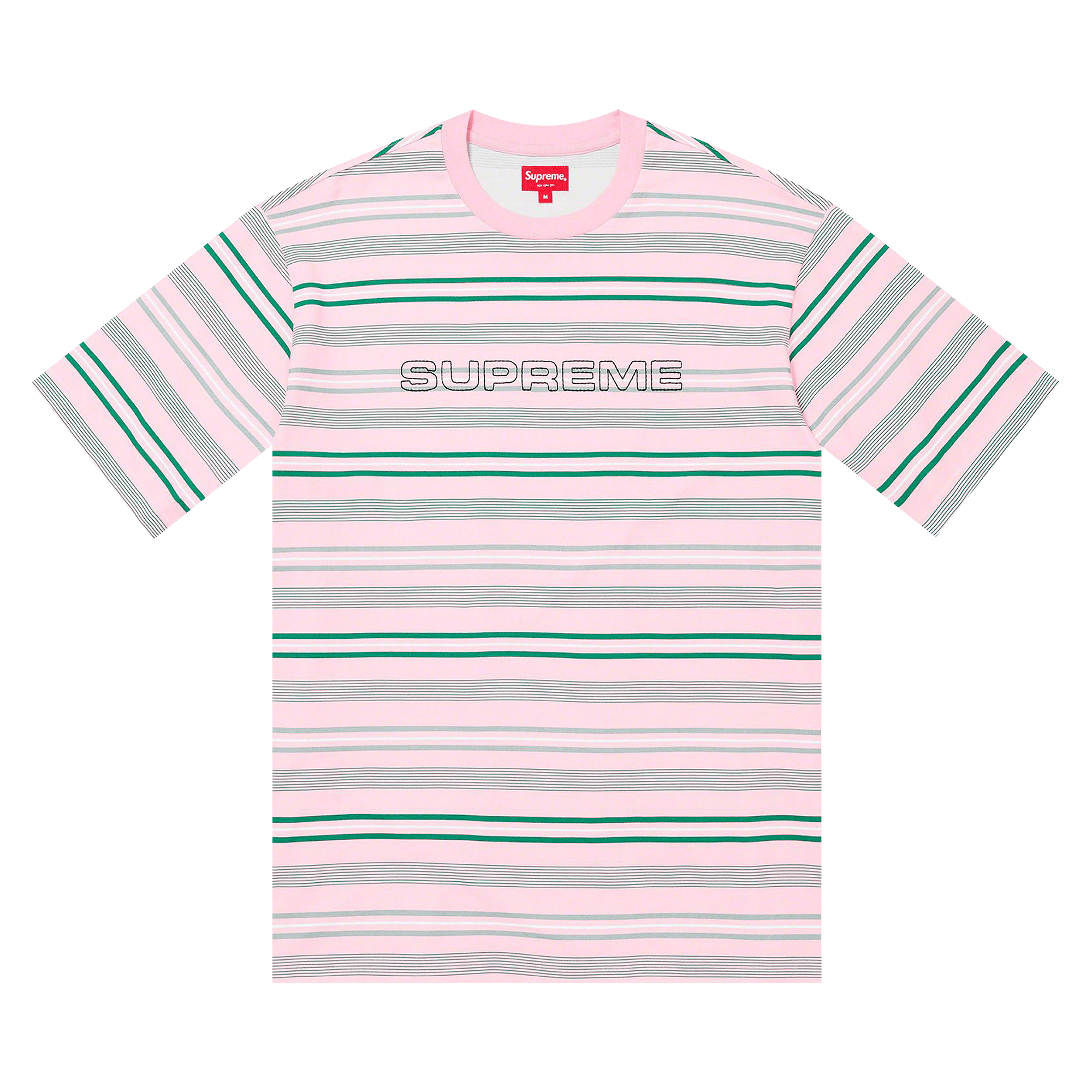Supreme Dash Stripe Short-Sleeve Top 'Pink'