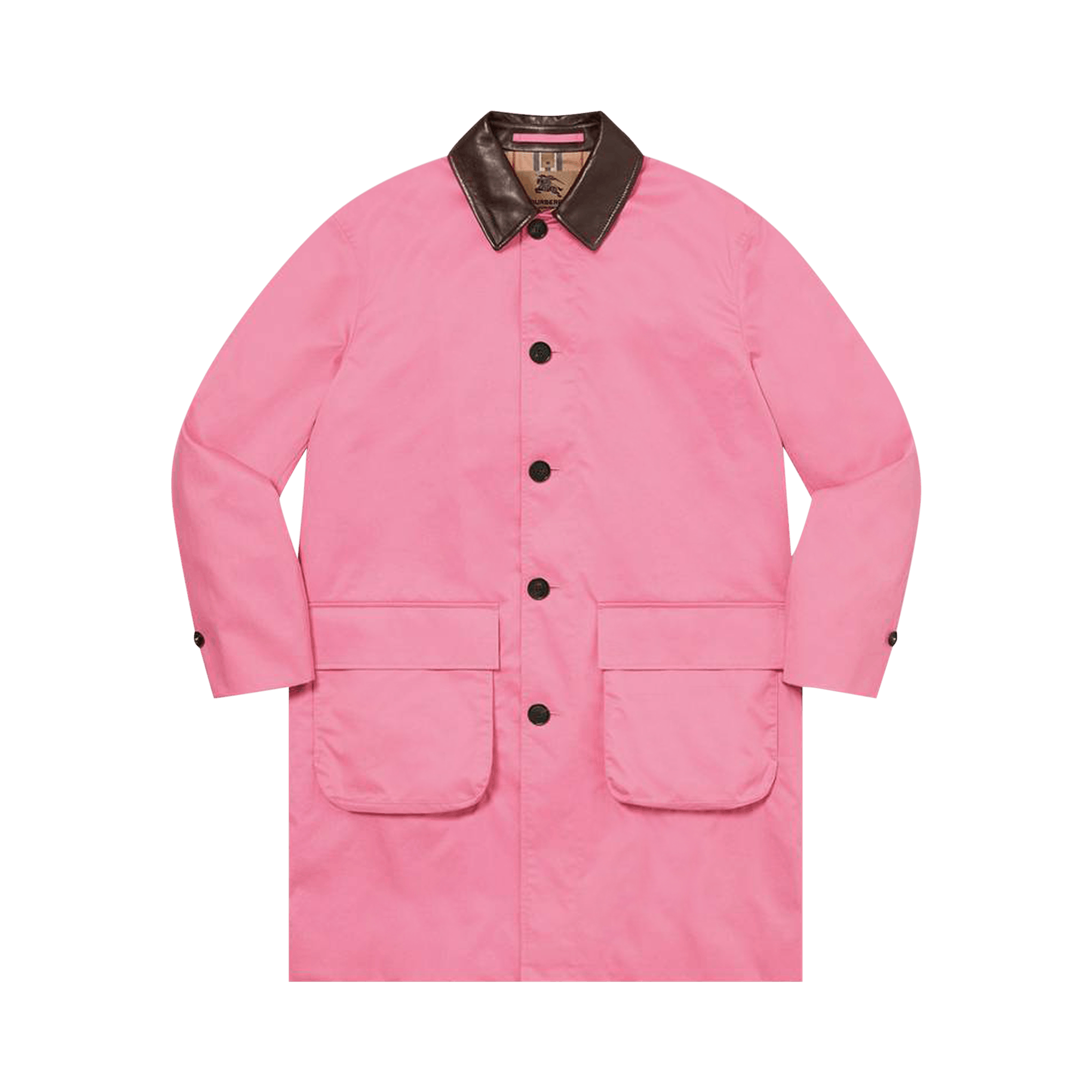 Supreme x Burberry Leather Collar Trench 'Pink'