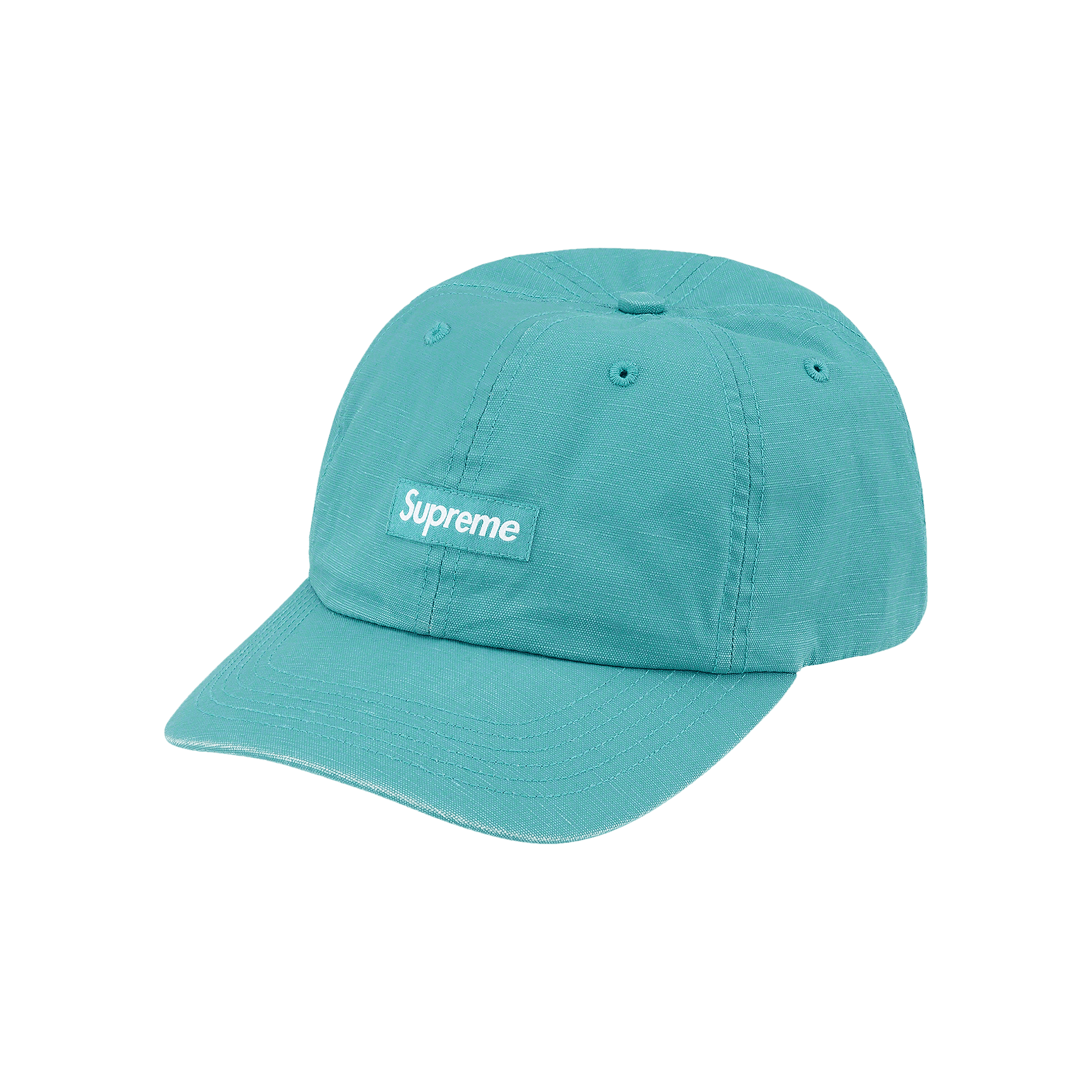 Supreme Small Box Coated Linen 6-Panel 'Teal'