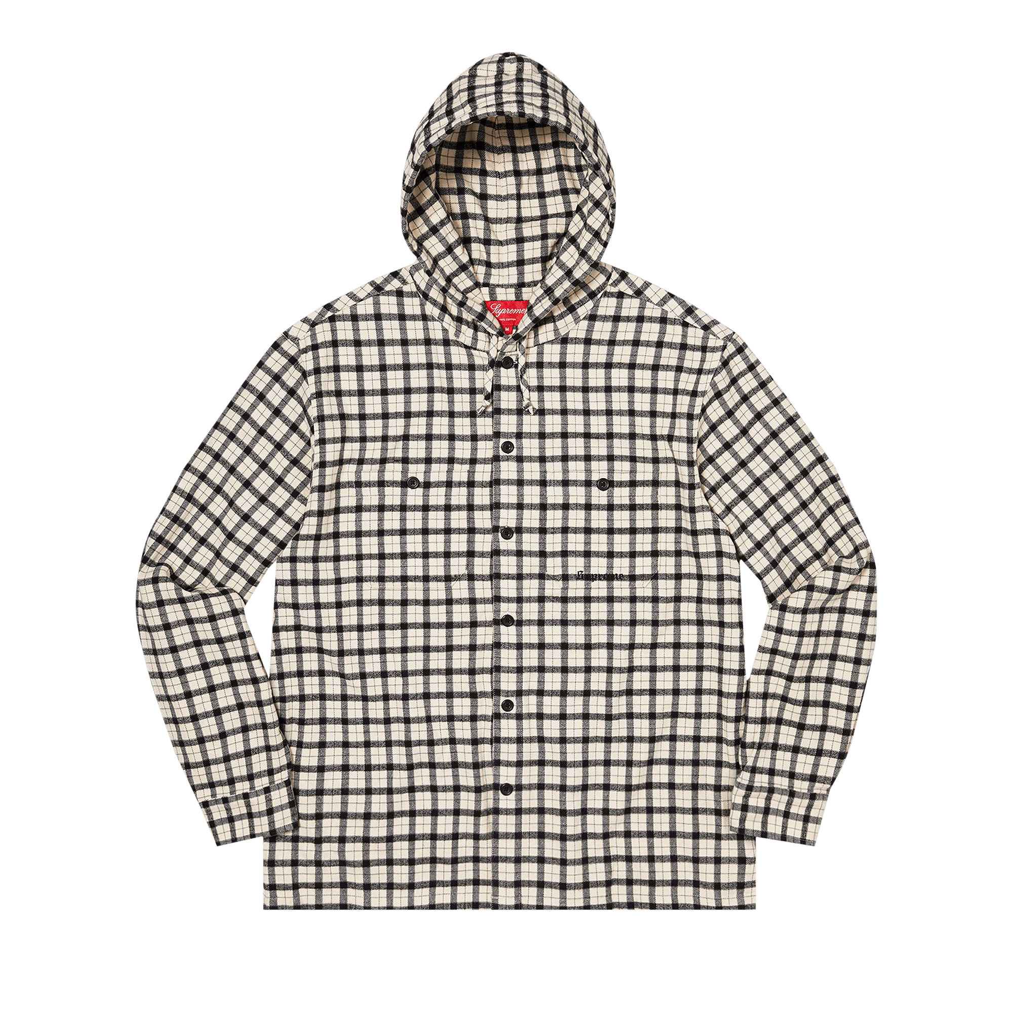 Supreme Mini Plaid Hooded Shirt 'White'