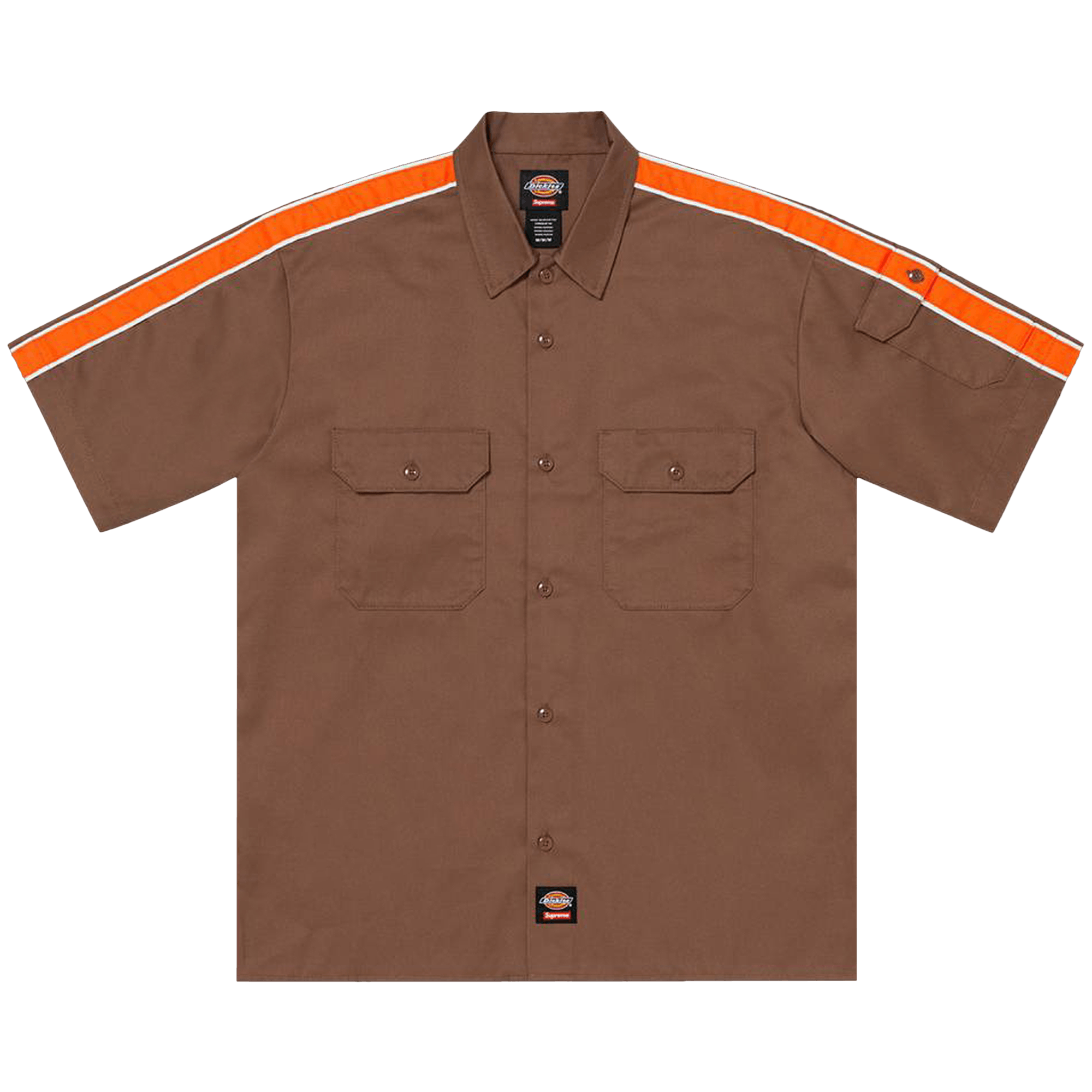 Supreme x Dickies Stripe Short-Sleeve Work Shirt 'Brown'