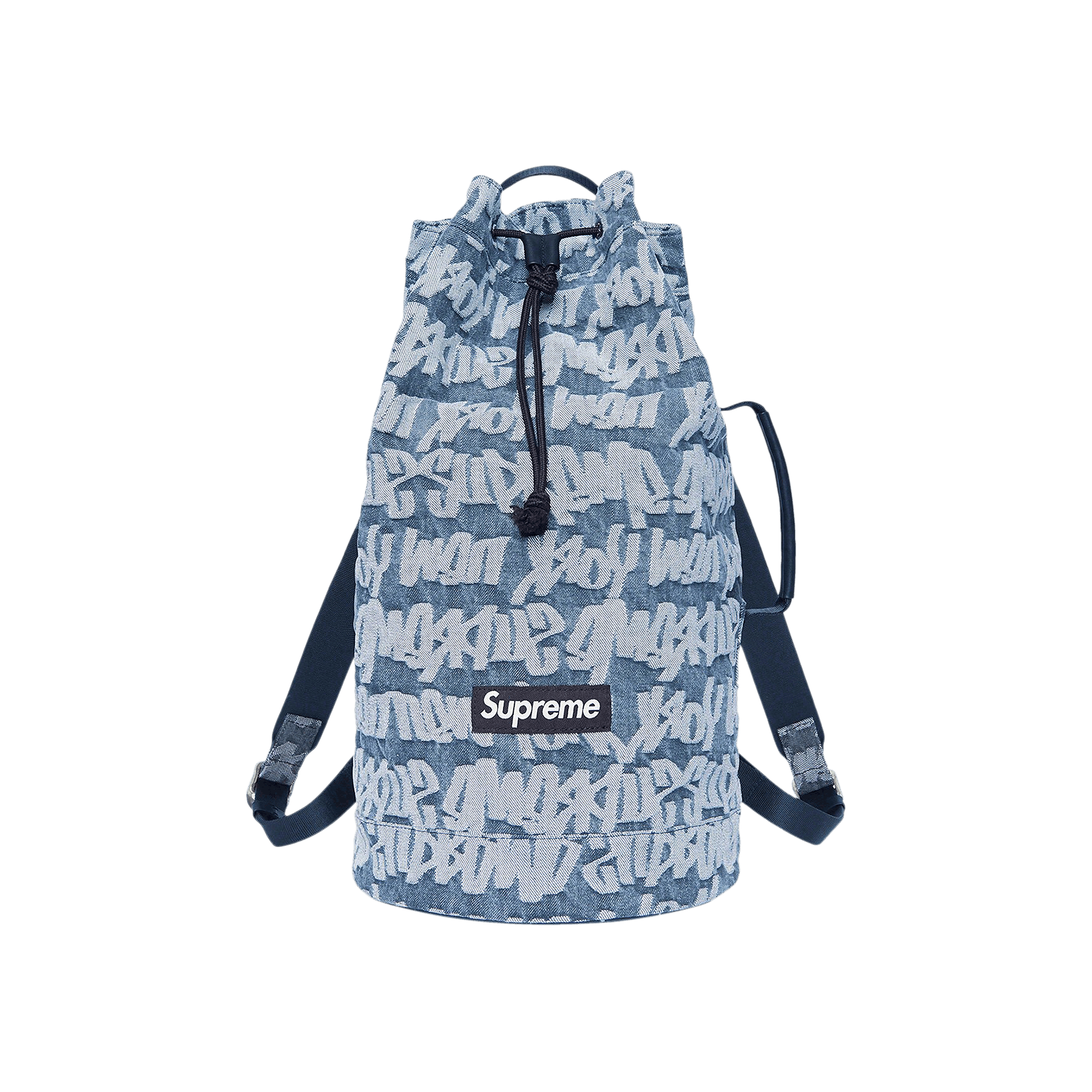 Supreme Fat Tip Jacquard Denim Backpack 'Blue'