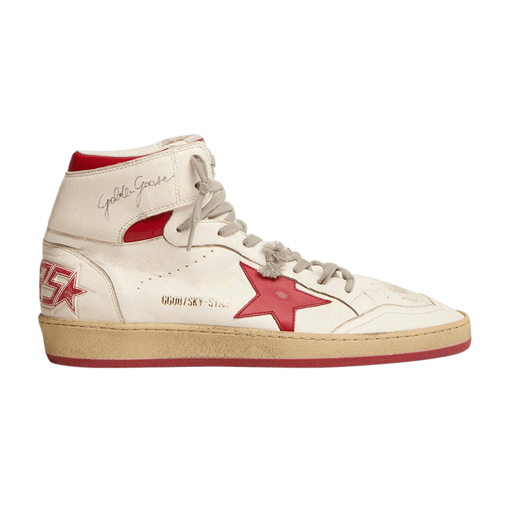Golden Goose Wmns Sky Star High 'White Red'