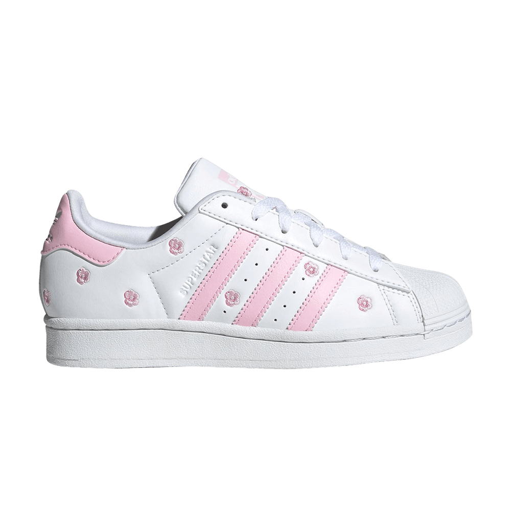 adidas Superstar J 'Pink Floral Embroidery'