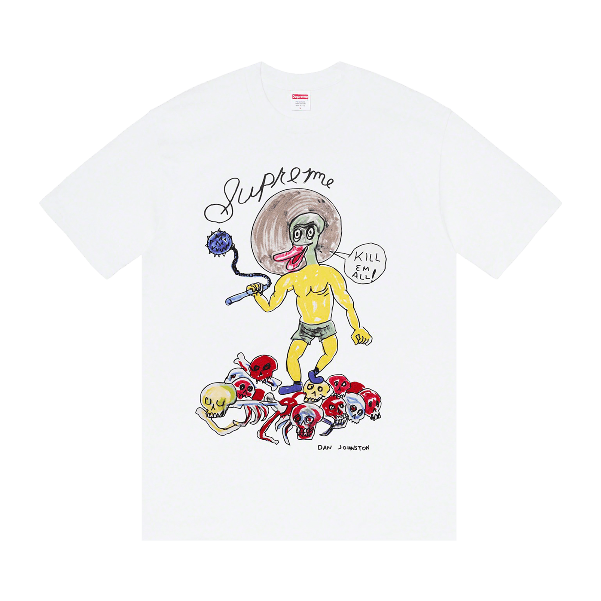 Supreme x Daniel Johnston Kill Em All Tee 'White'