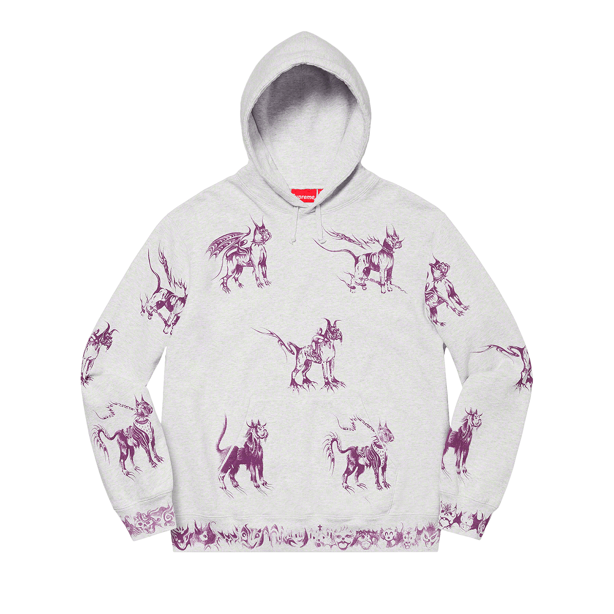 Supreme Animals Hooded Sweatshirt 'Ash Grey'