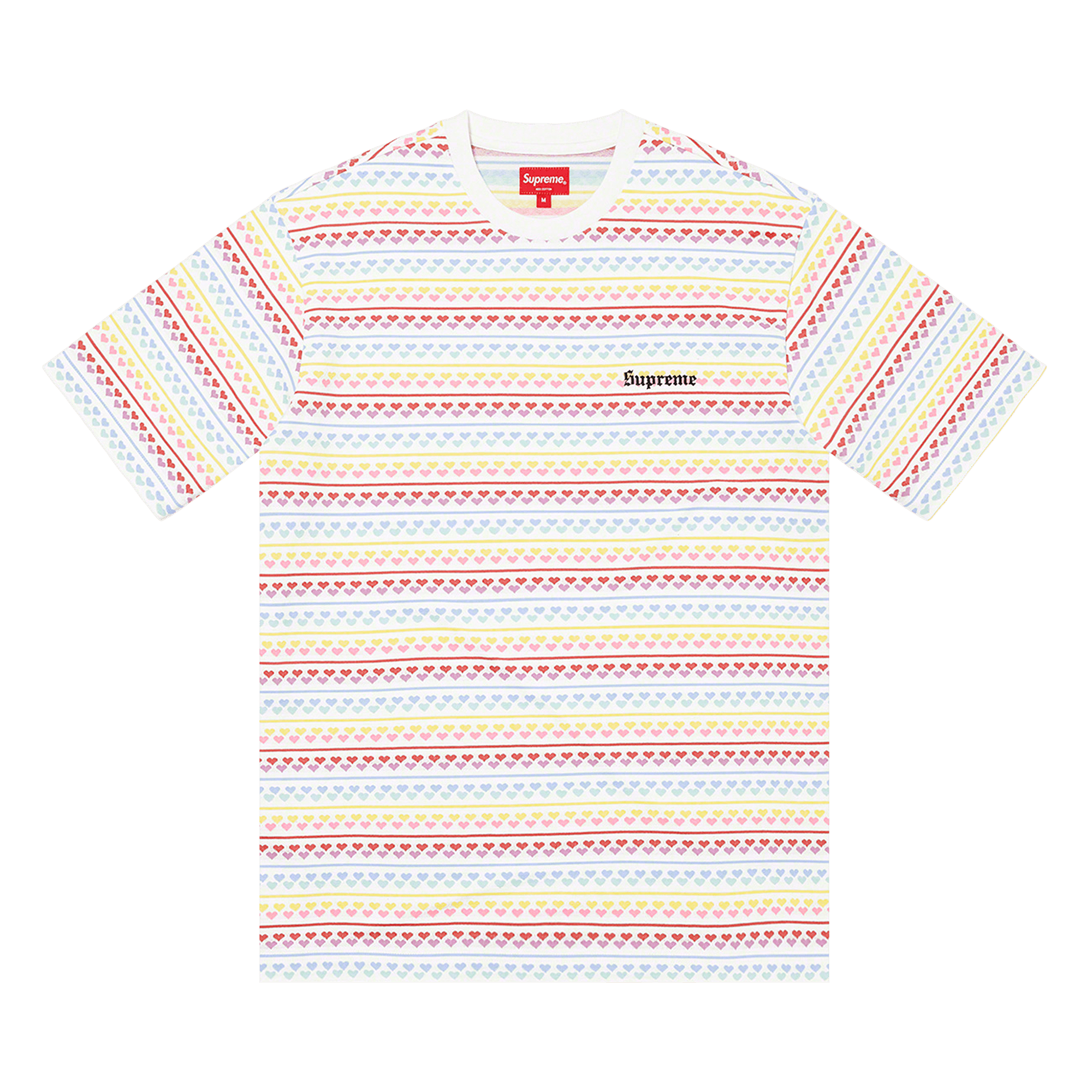 Supreme Hearts Jacquard Short-Sleeve Top 'White'