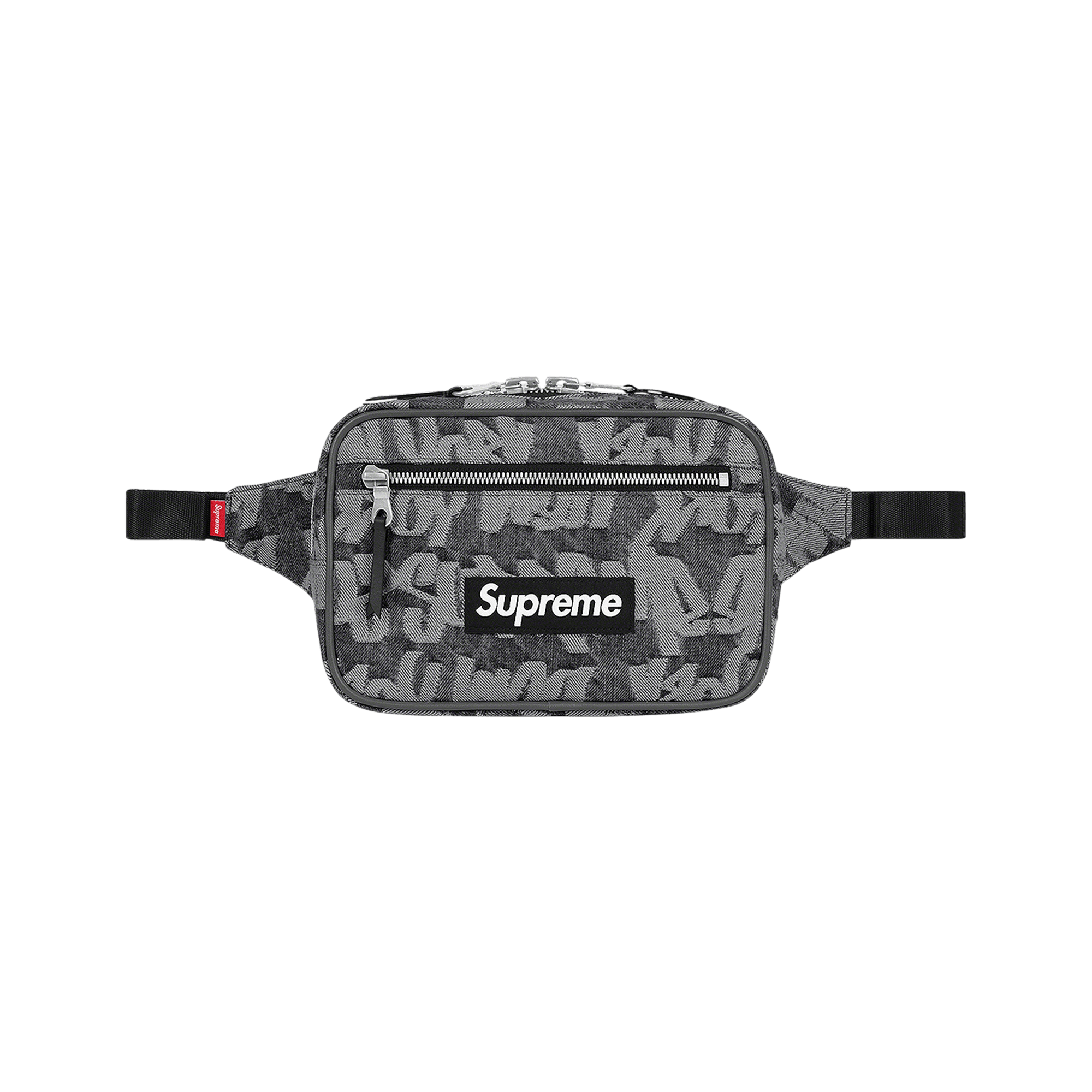 Supreme Fat Tip Jacquard Denim Waist Bag 'Black'