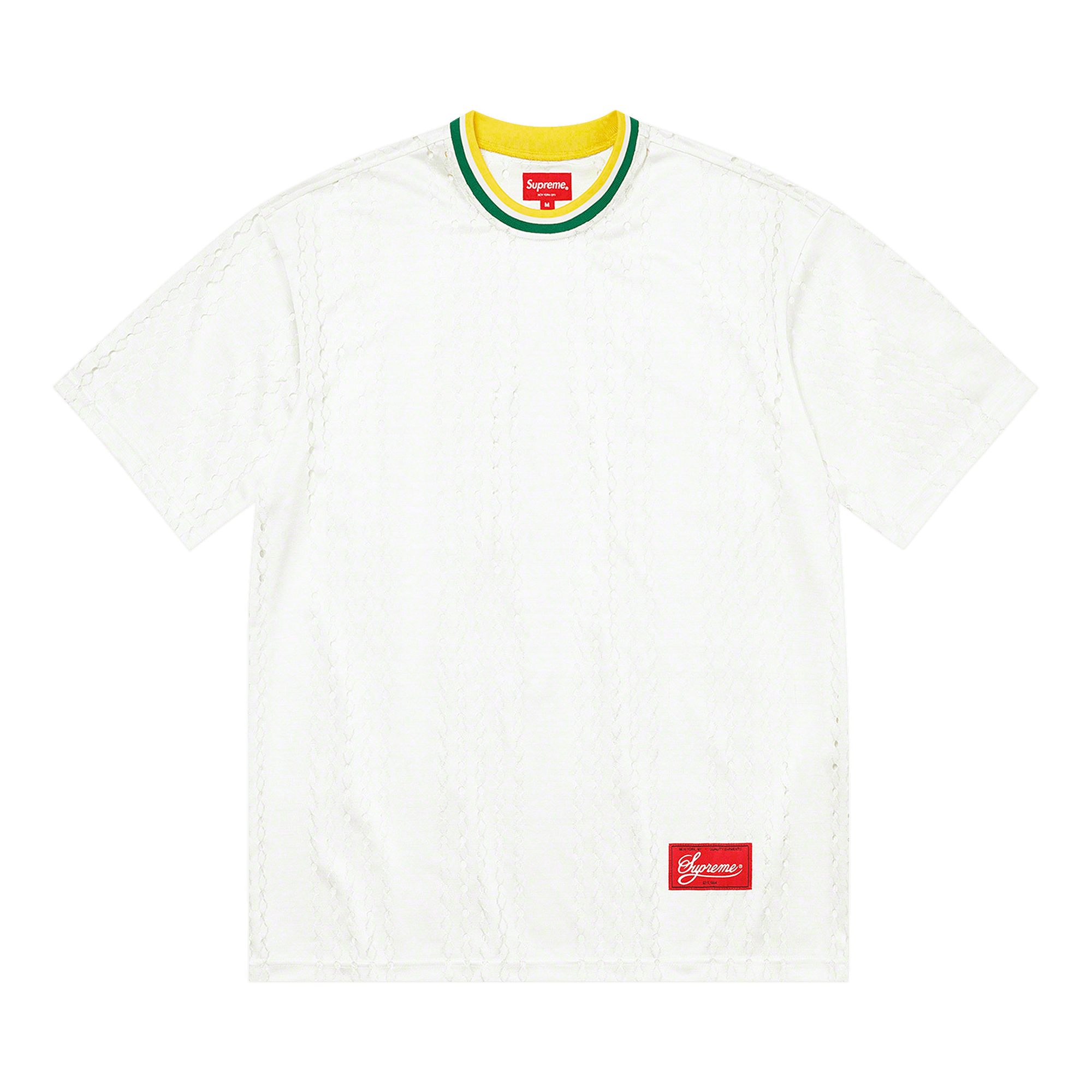Supreme Preforated Stripe Warm Up Top 'White'