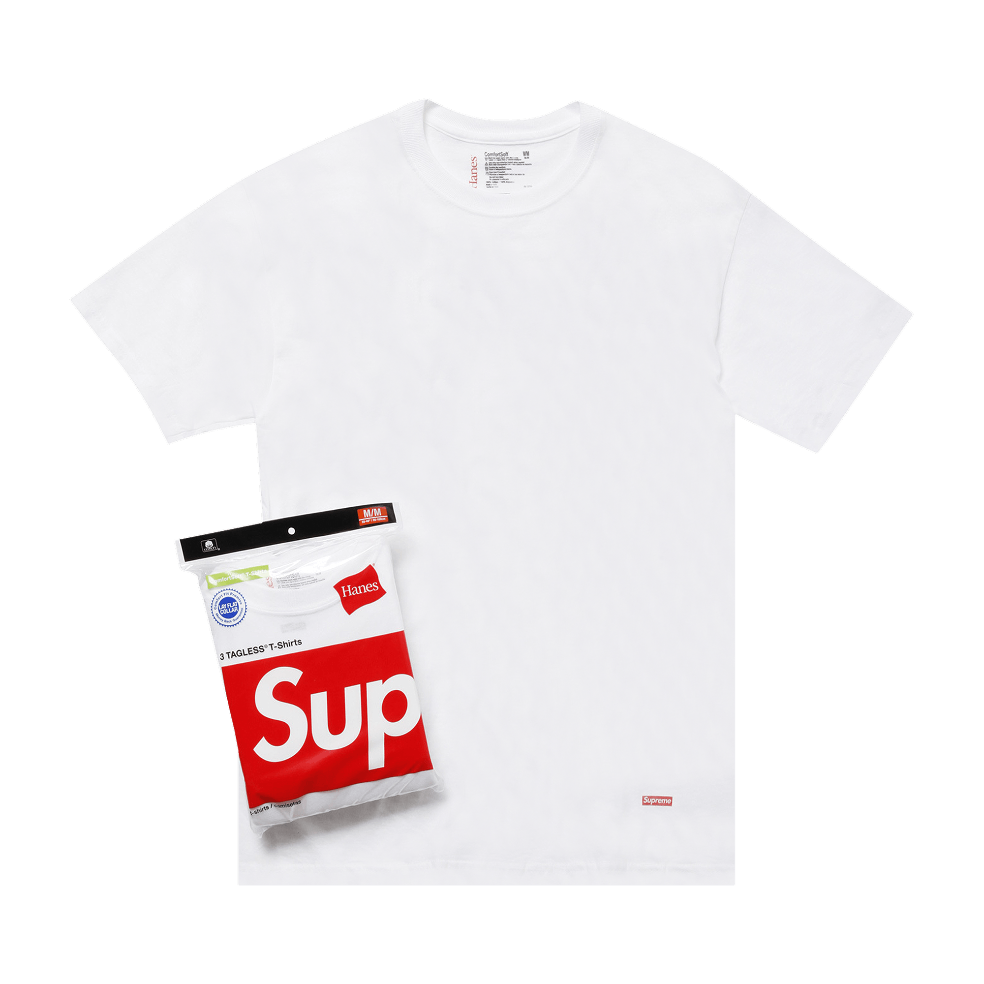 Supreme x Hanes Tagless Tees (3 Pack) 'White'