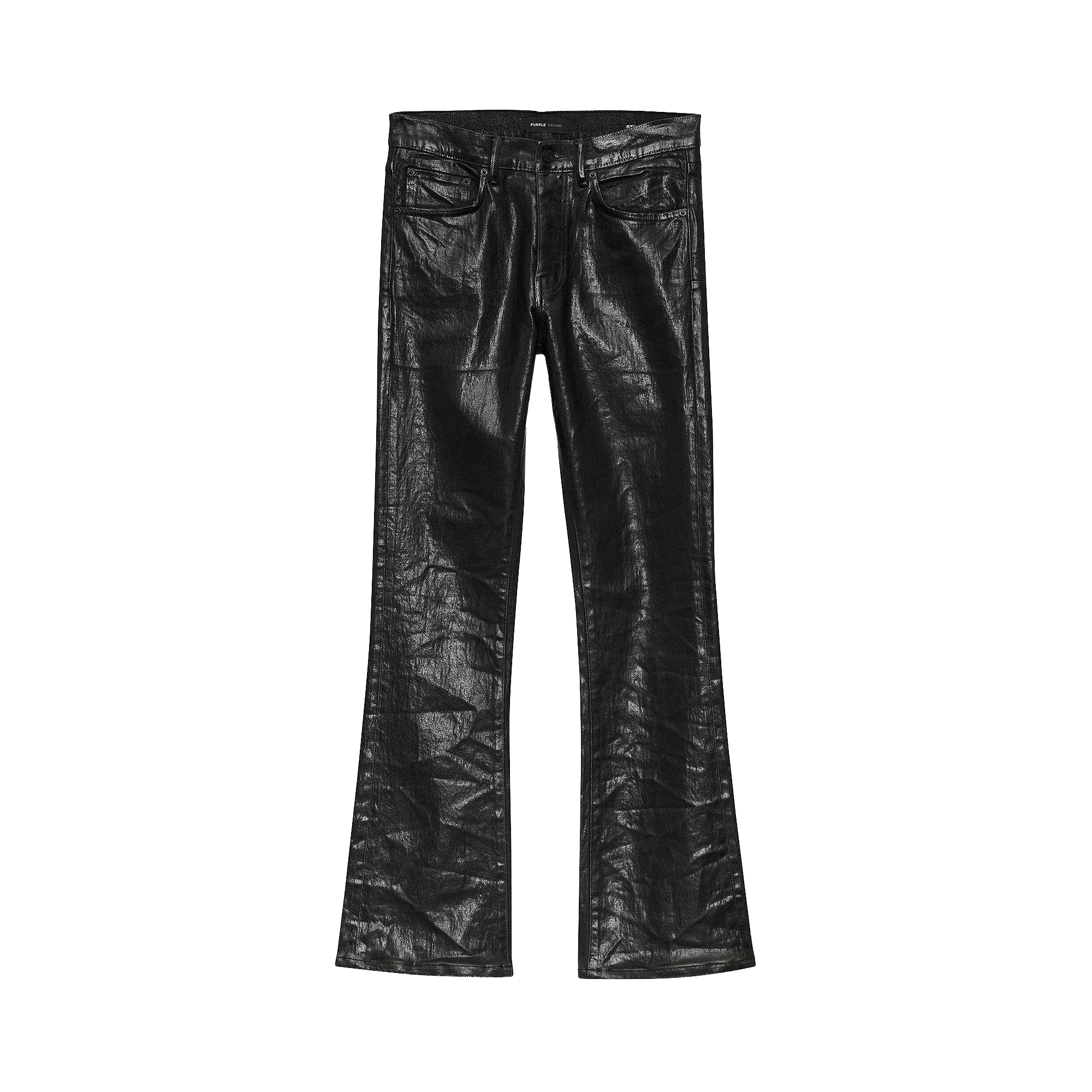 PURPLE BRAND Coated Flare Jeans 'Black'