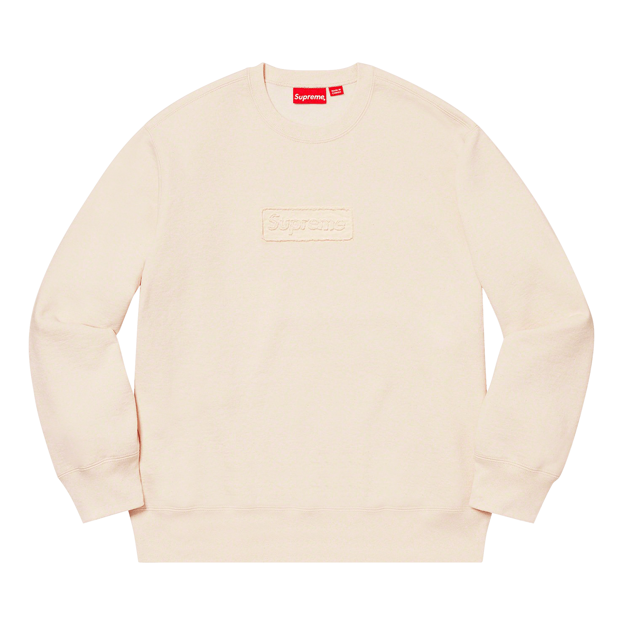 Supreme Cutout Logo Crewneck 'Natural'