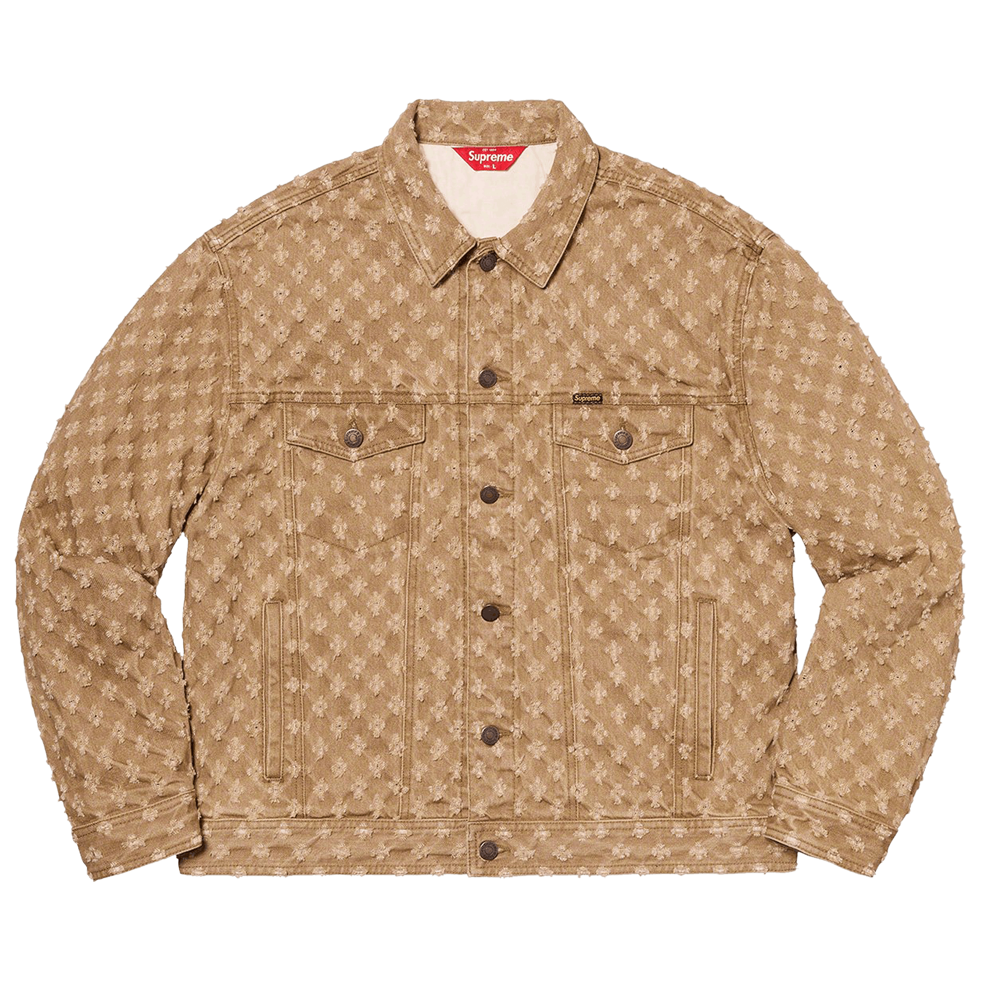 Supreme Hole Punch Denim Trucker Jacket 'Brown'