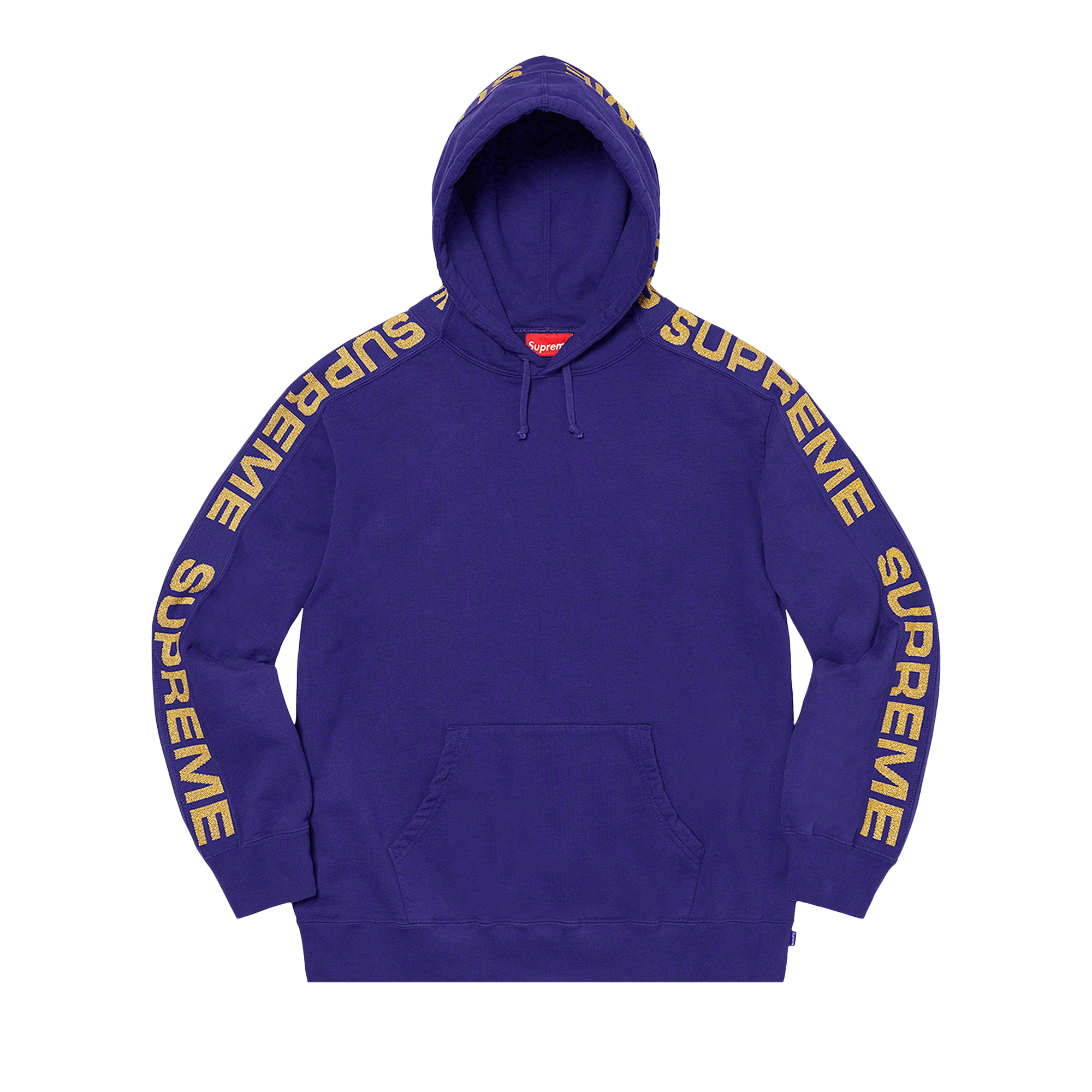Supreme Metallic Rib Hooded Sweatshirt 'Dark Royal'
