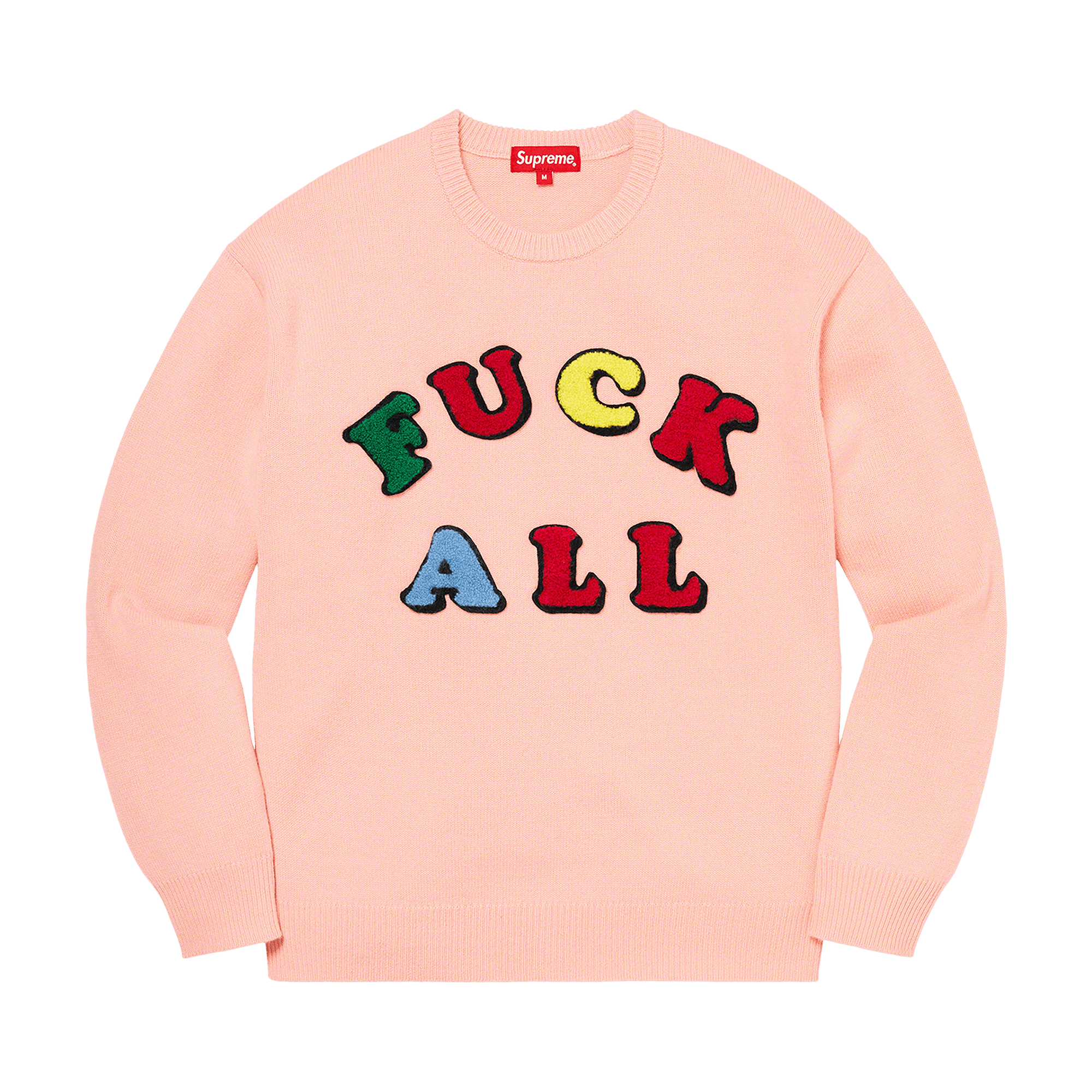 Supreme x Jamie Reid Fuck All Sweater 'Dusty Pink'