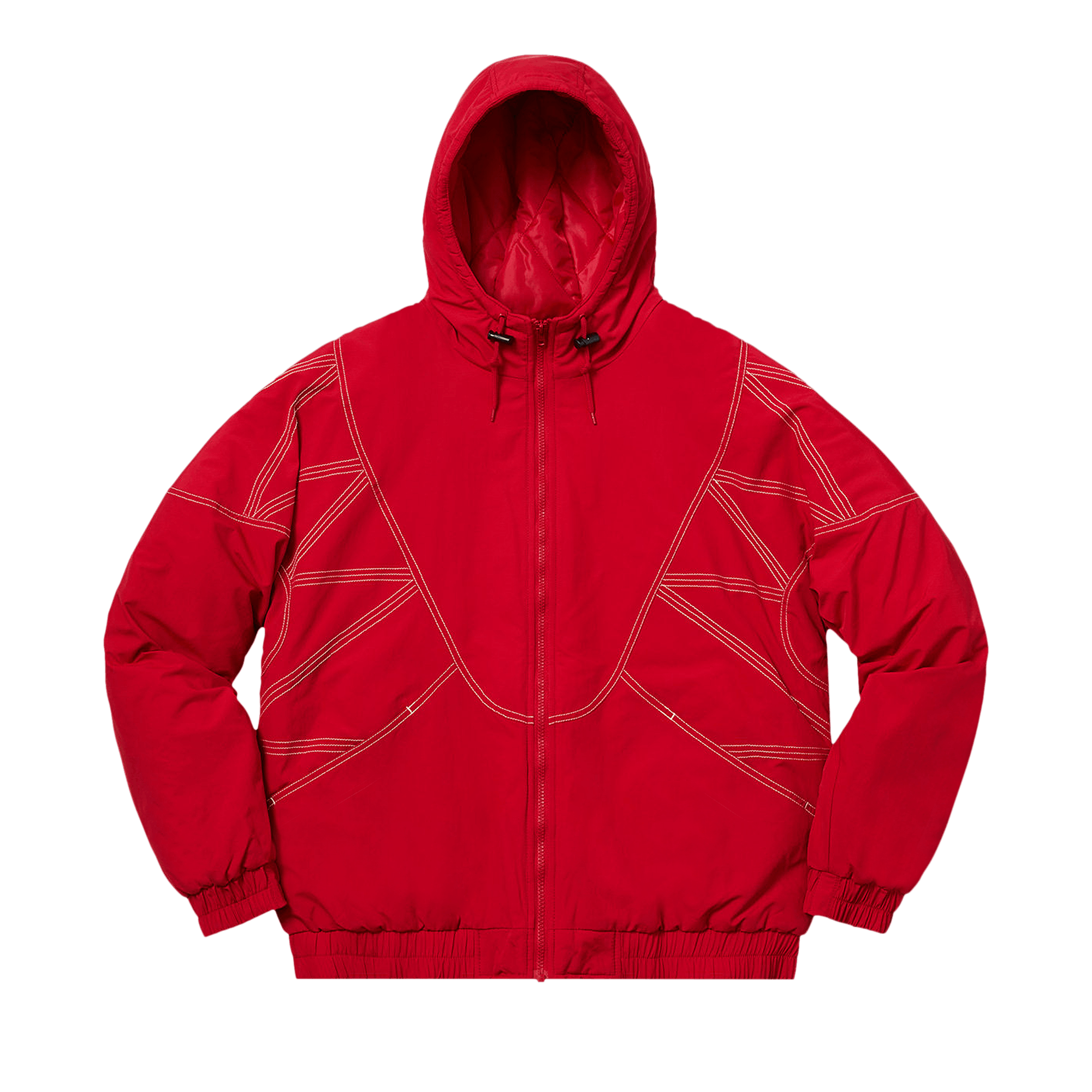 Supreme Zig Zag Stitch Puffy Jacket 'Red'