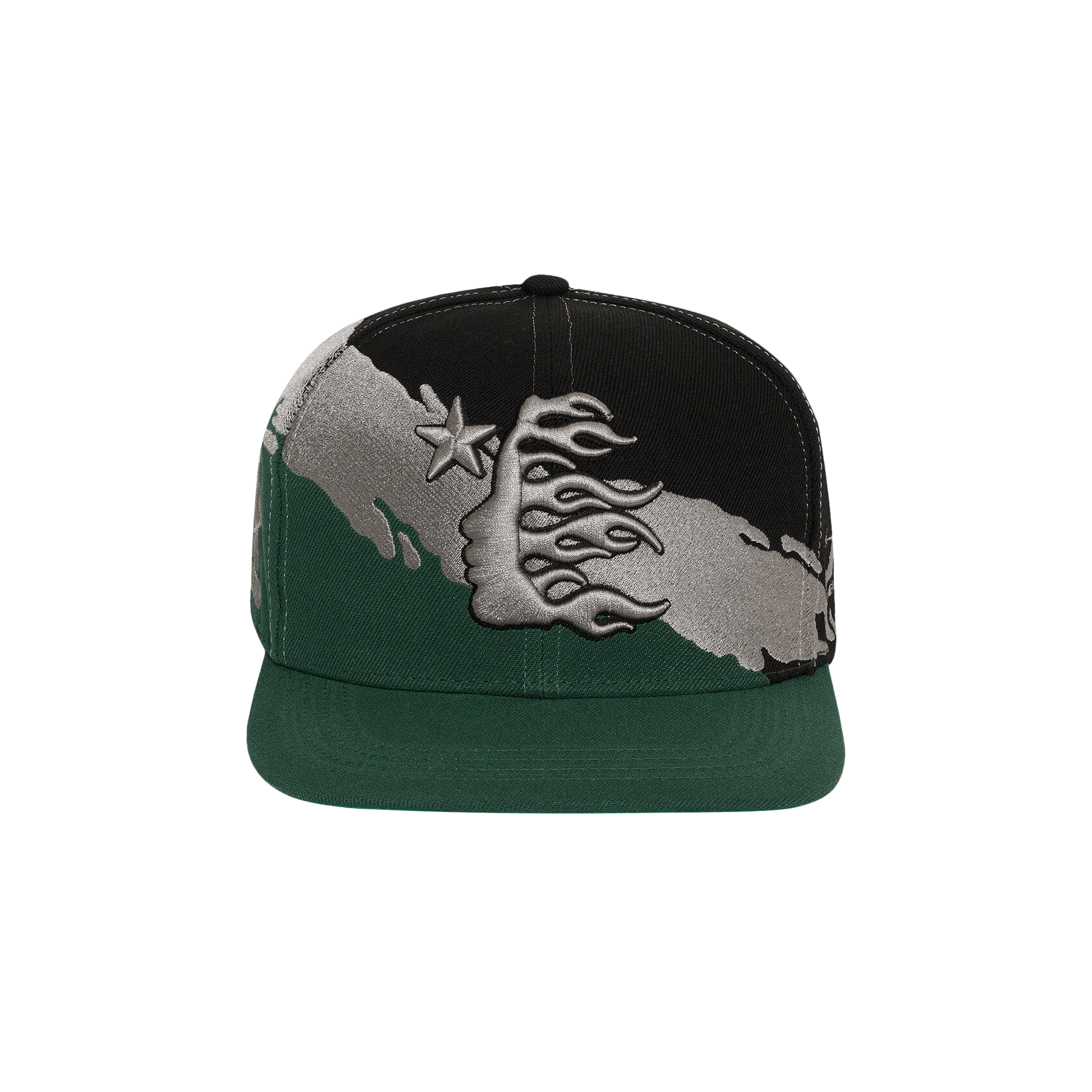 Hellstar Paintbrush Snapback Hat 'Black/Green'