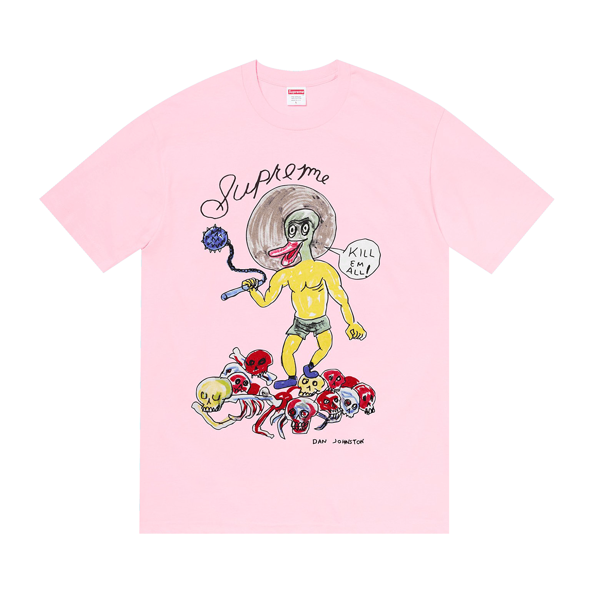 Supreme x Daniel Johnston Kill Em All Tee 'Light Pink'