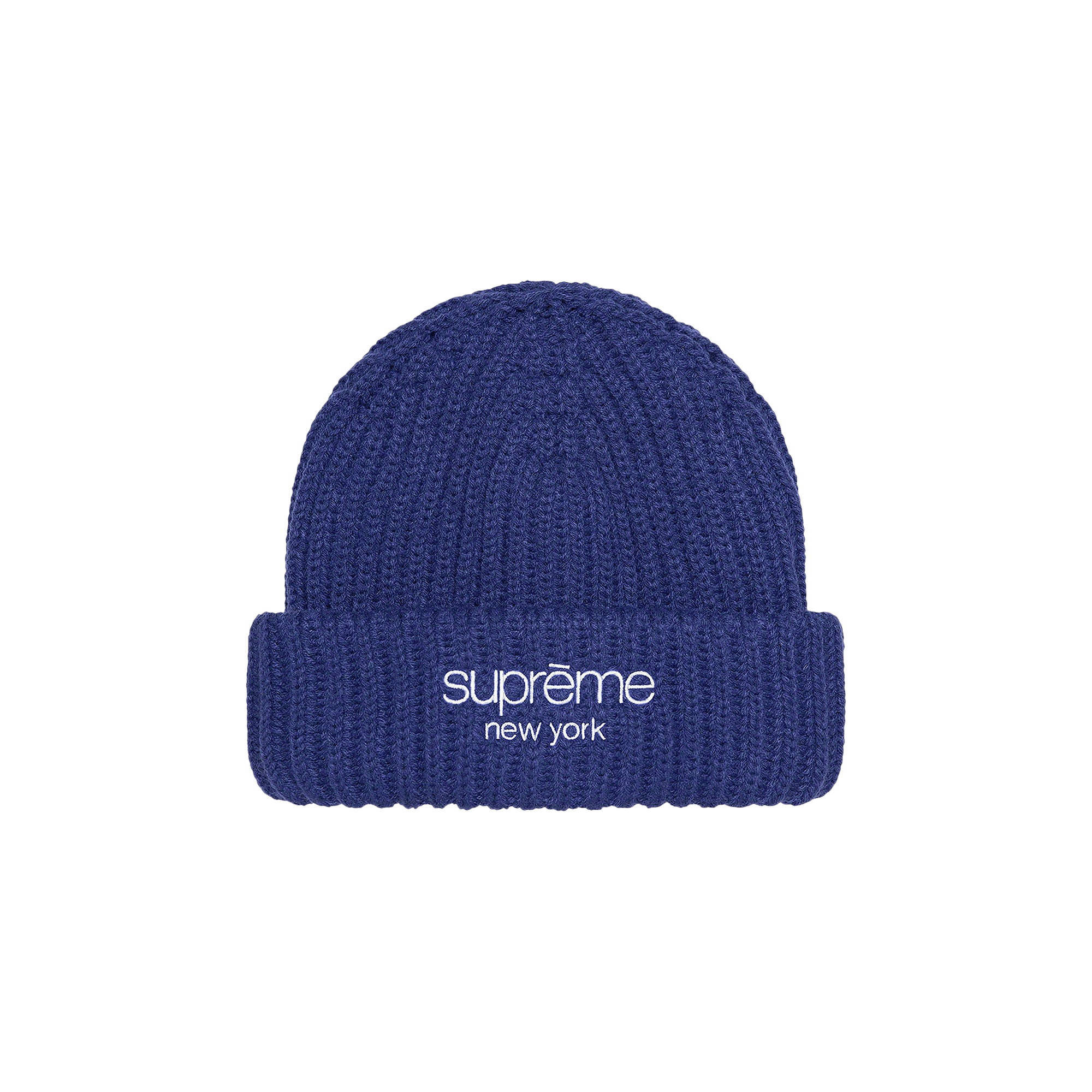Supreme Ribbed Beanie 'Dark Royal'