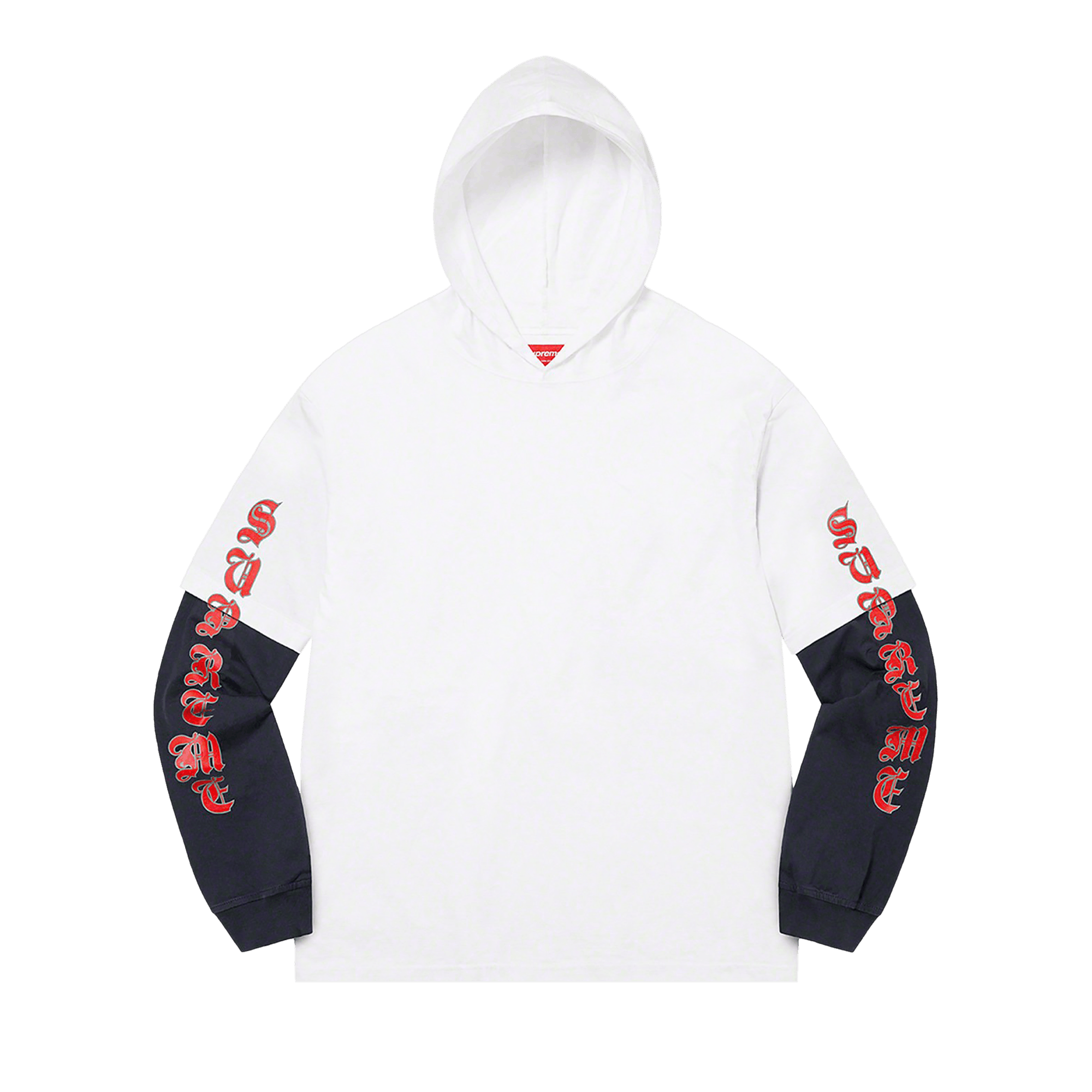 Supreme Layered Hooded Long-Sleeve Top 'White'