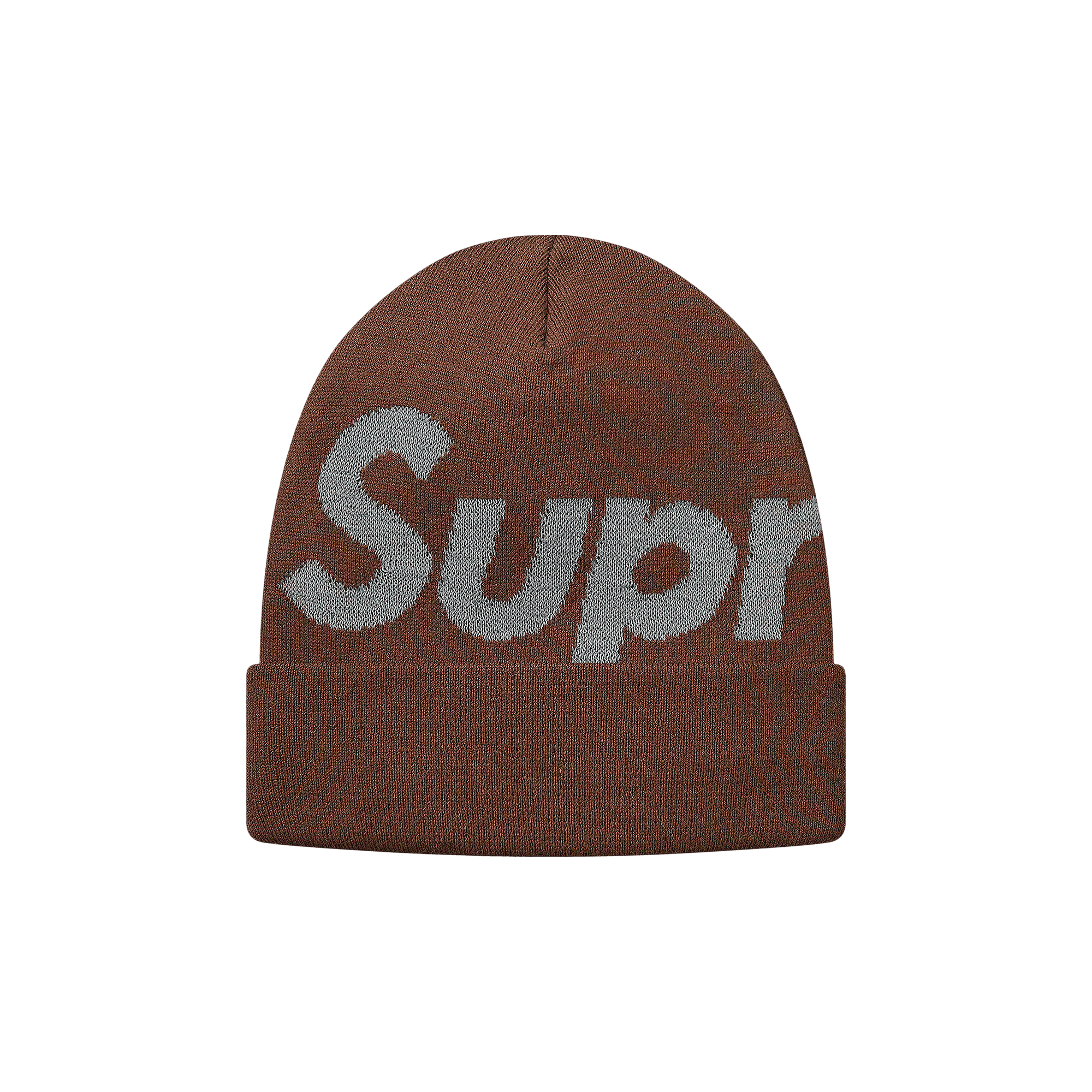 Supreme Big Logo Beanie 'Brown'