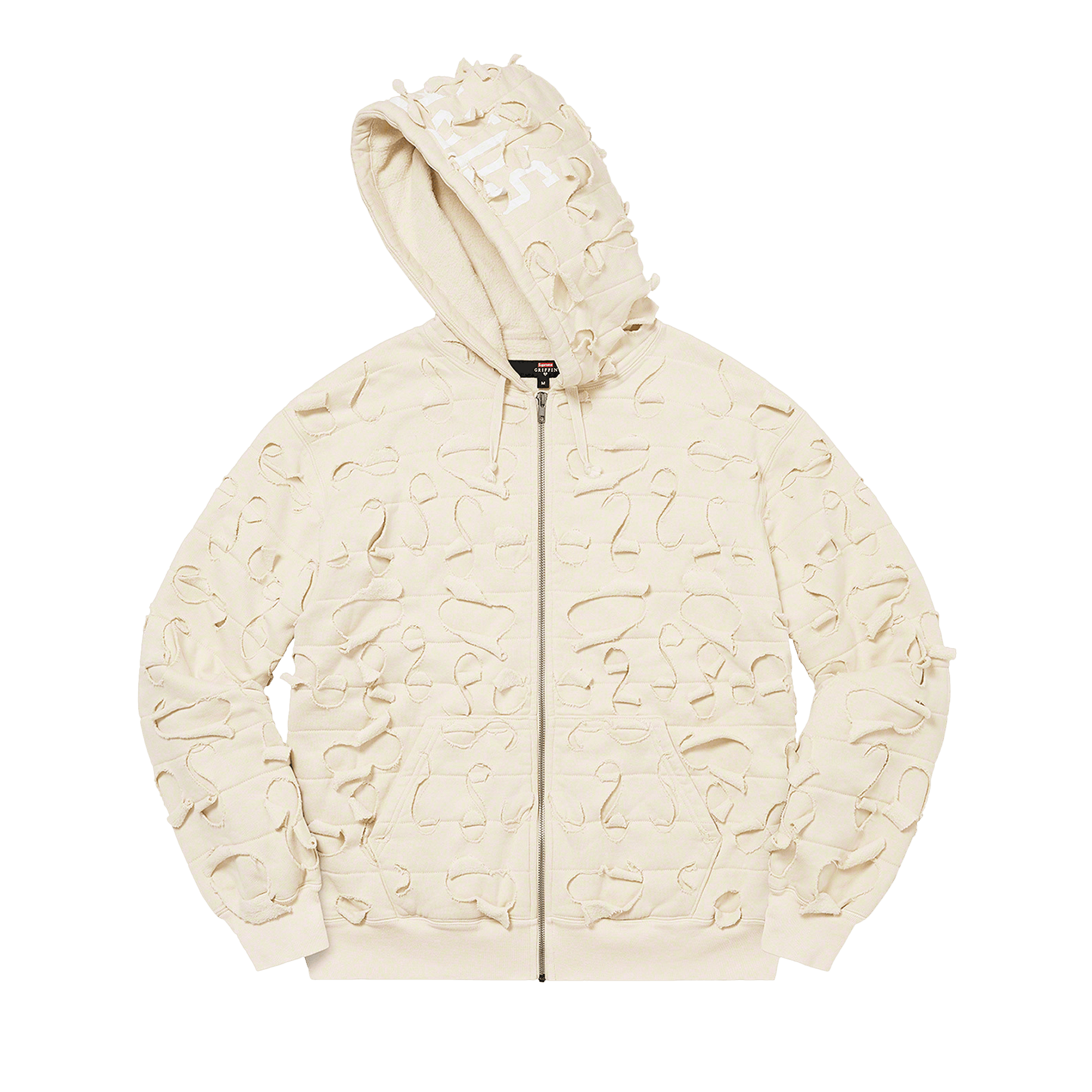 Supreme x Griffin Zip Up Hooded Sweatshirt 'Natural'