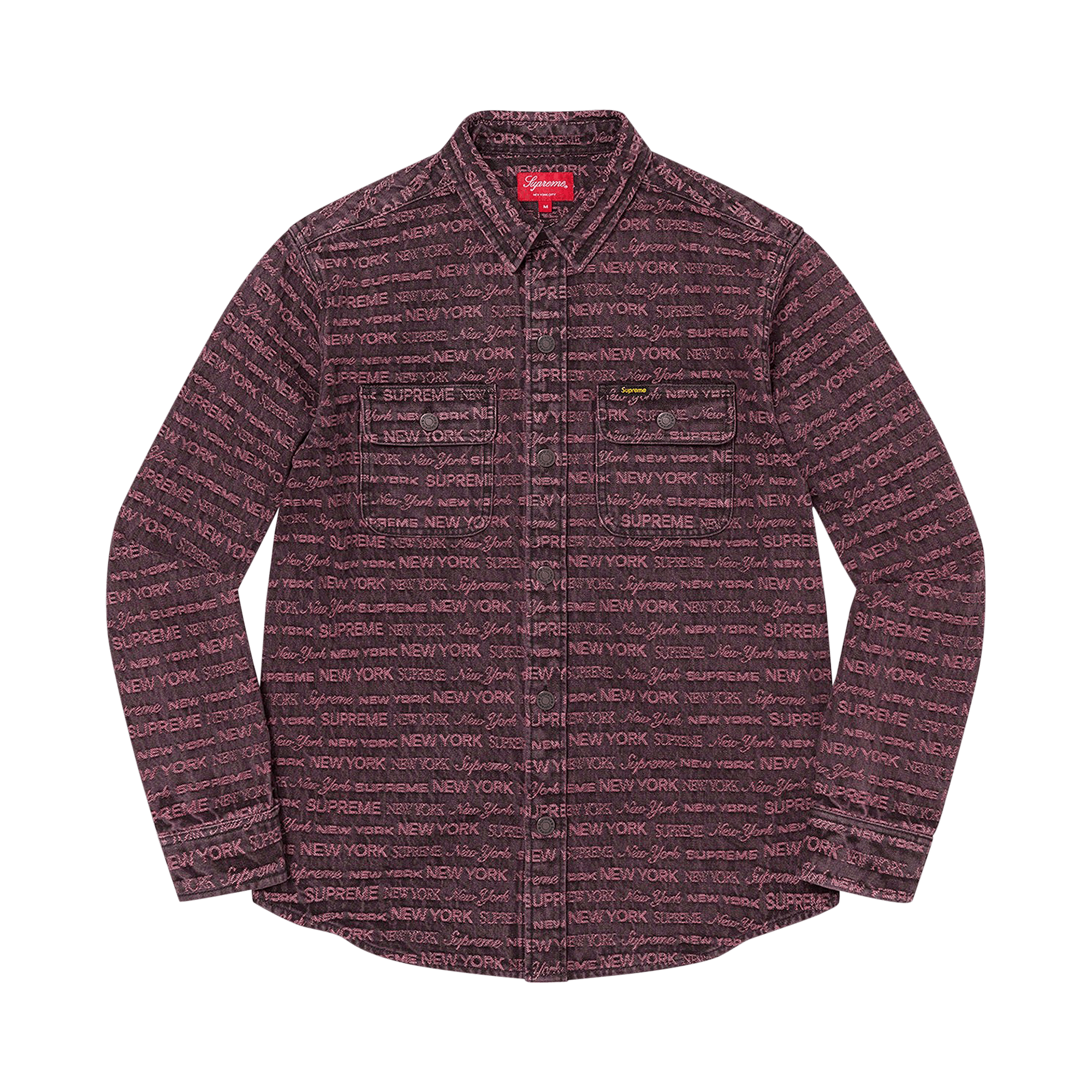 Supreme Multi Type Jacquard Denim Shirt 'Purple'
