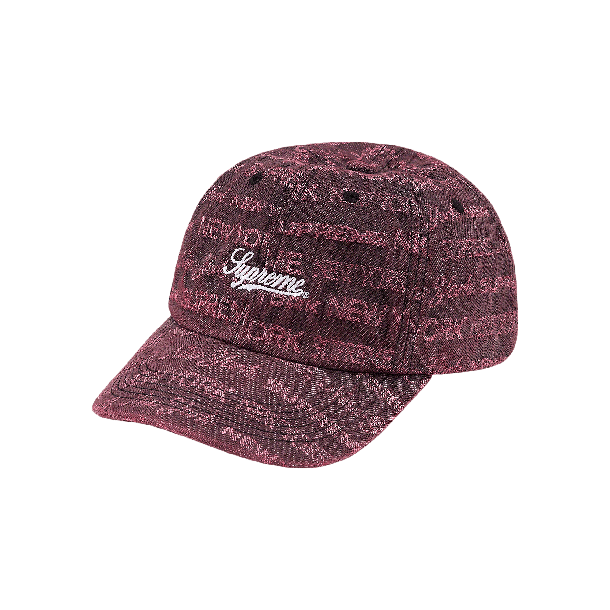 Supreme Multi Type Jacquard Denim 6-Panel 'Purple'