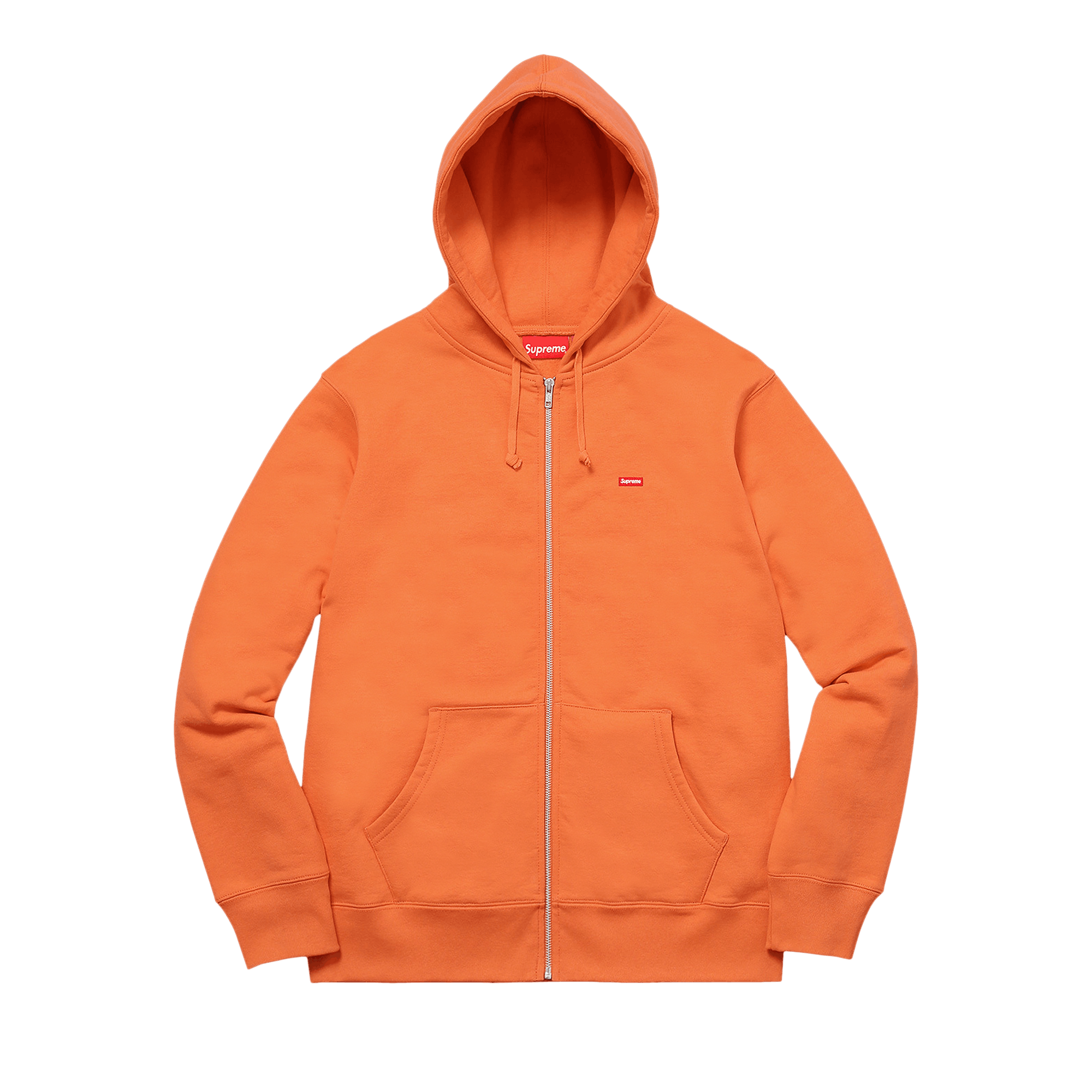 Supreme Small Box Zip Up Sweatshirt 'Bright Orange'