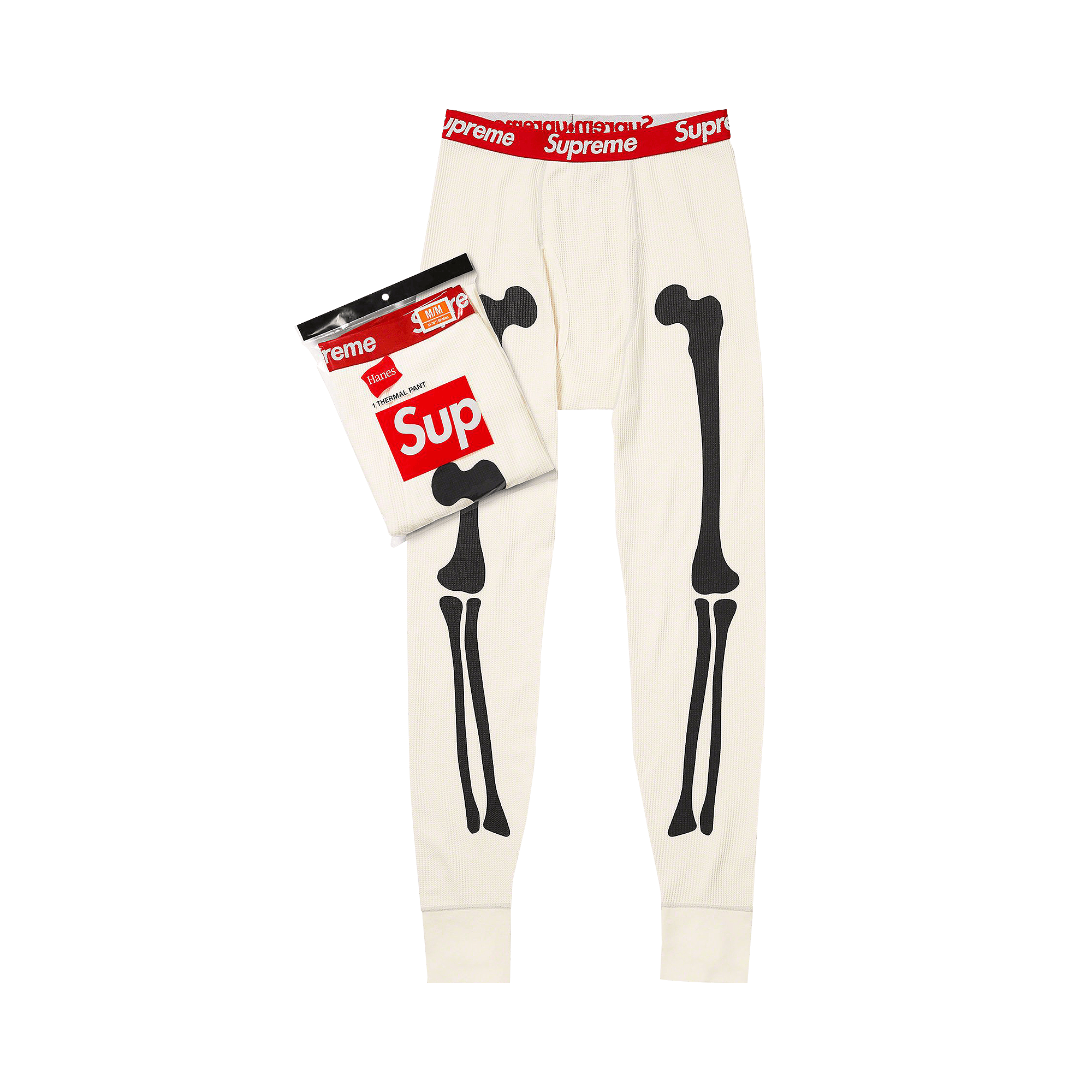Supreme x Hanes Bones Thermal Pants 'Natural'