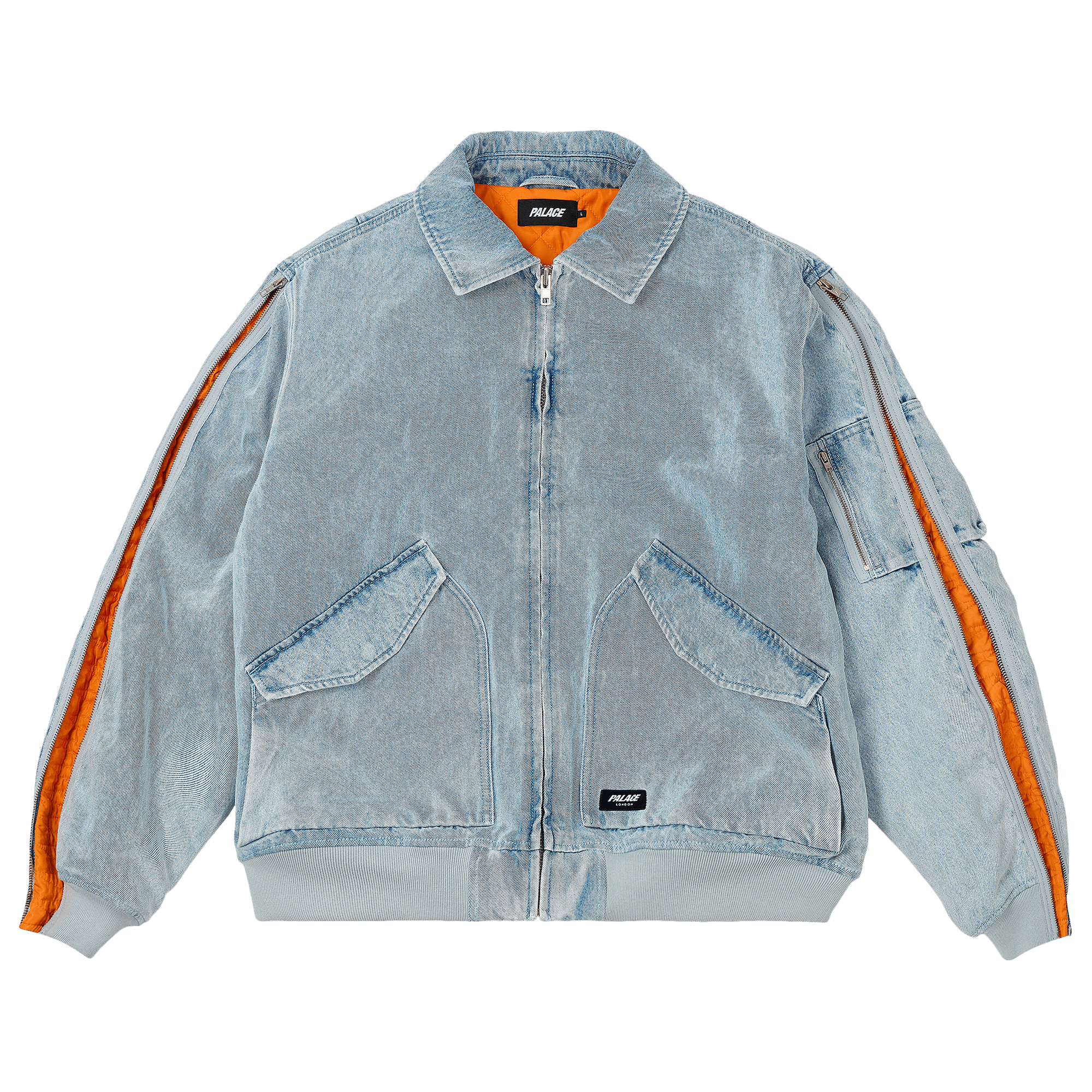 Palace Zipped MA-1 Bomber Jacket 'Stone Wash'
