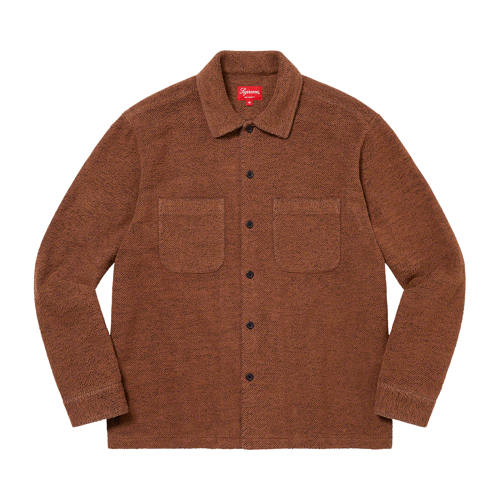 Supreme Brushed Flannel Twill Shirt 'Brown'