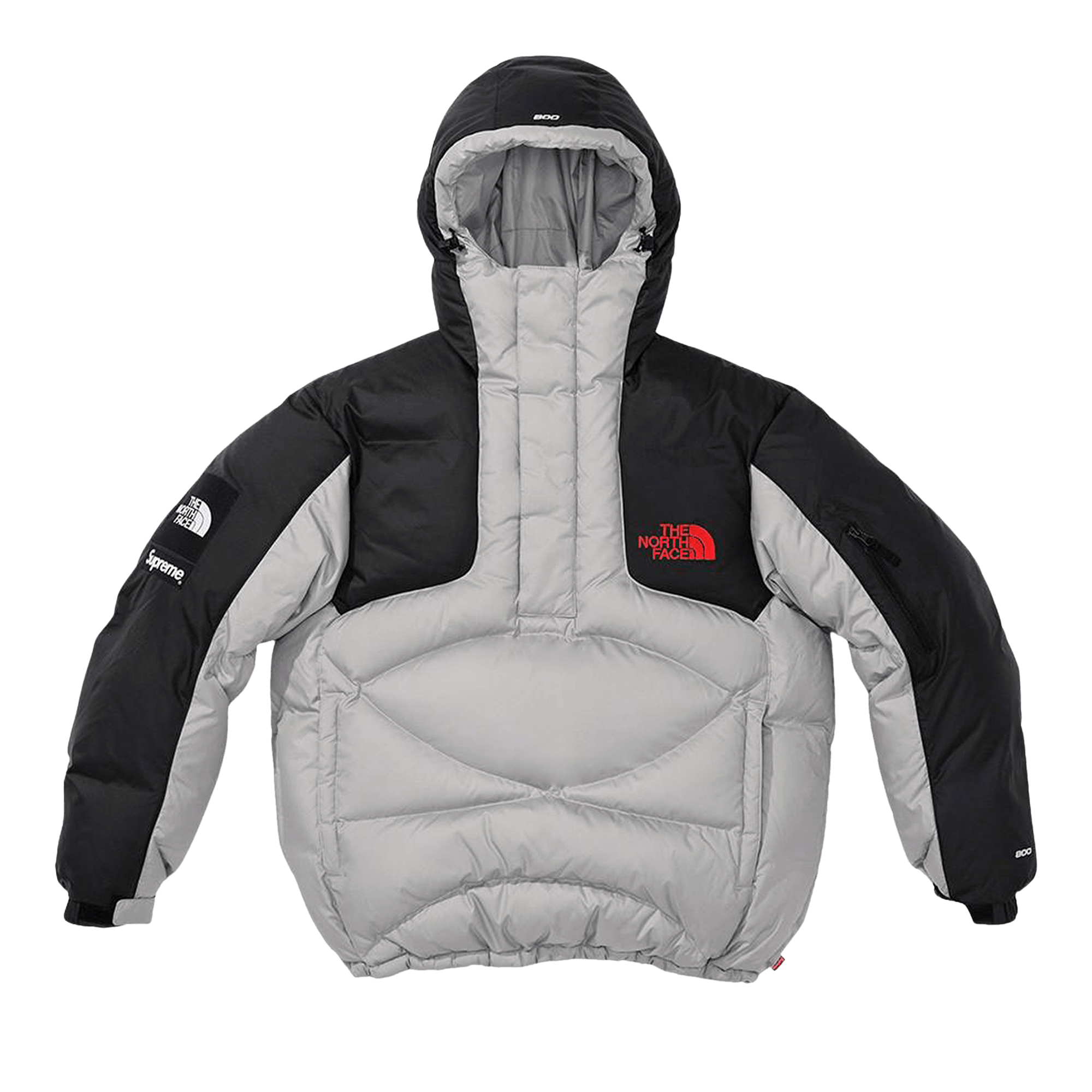 Supreme x The North Face 800-Fill Half Zip Hooded Pullover 'Grey'