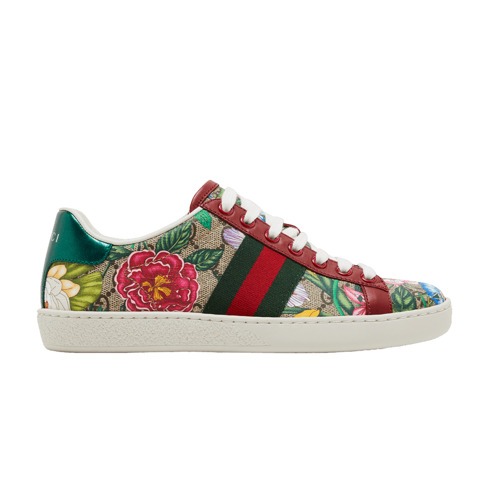 Gucci Wmns Ace GG Supreme Low 'Flora Print - Red'