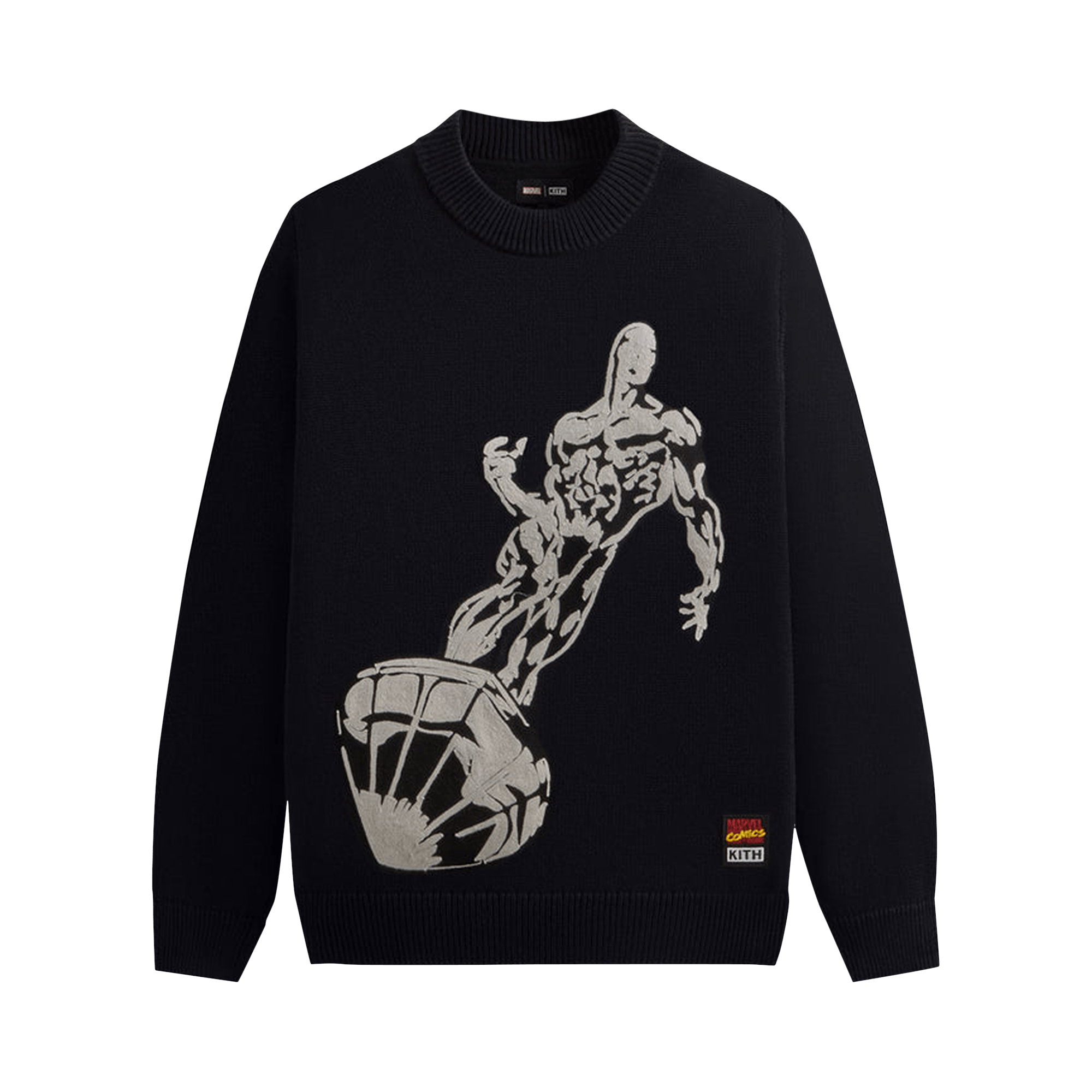 Kith x Marvel Silver Surfer Lewis Crewneck Sweater 'Black'