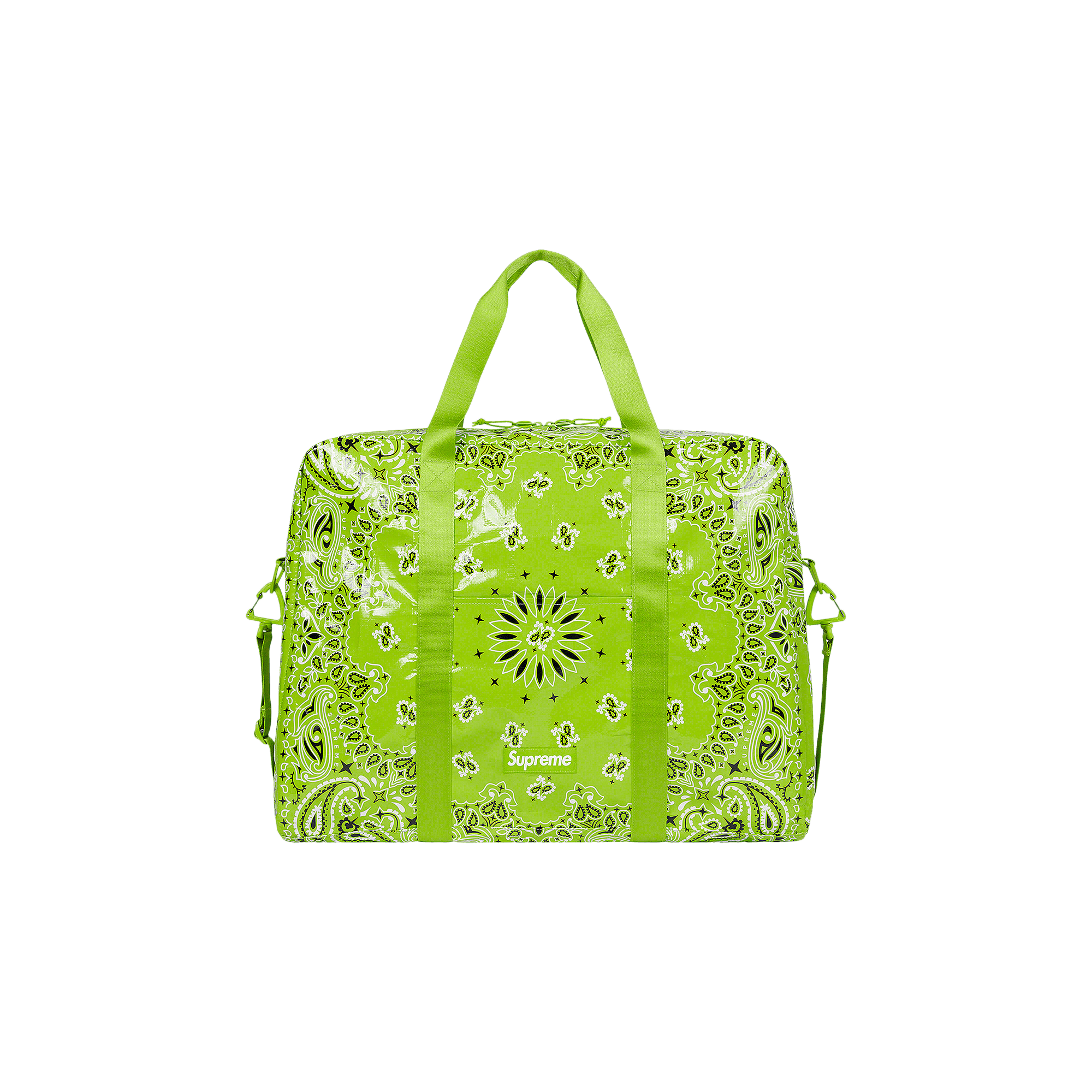 Supreme Bandana Tarp Large Duffle Bag 'Bright Green'