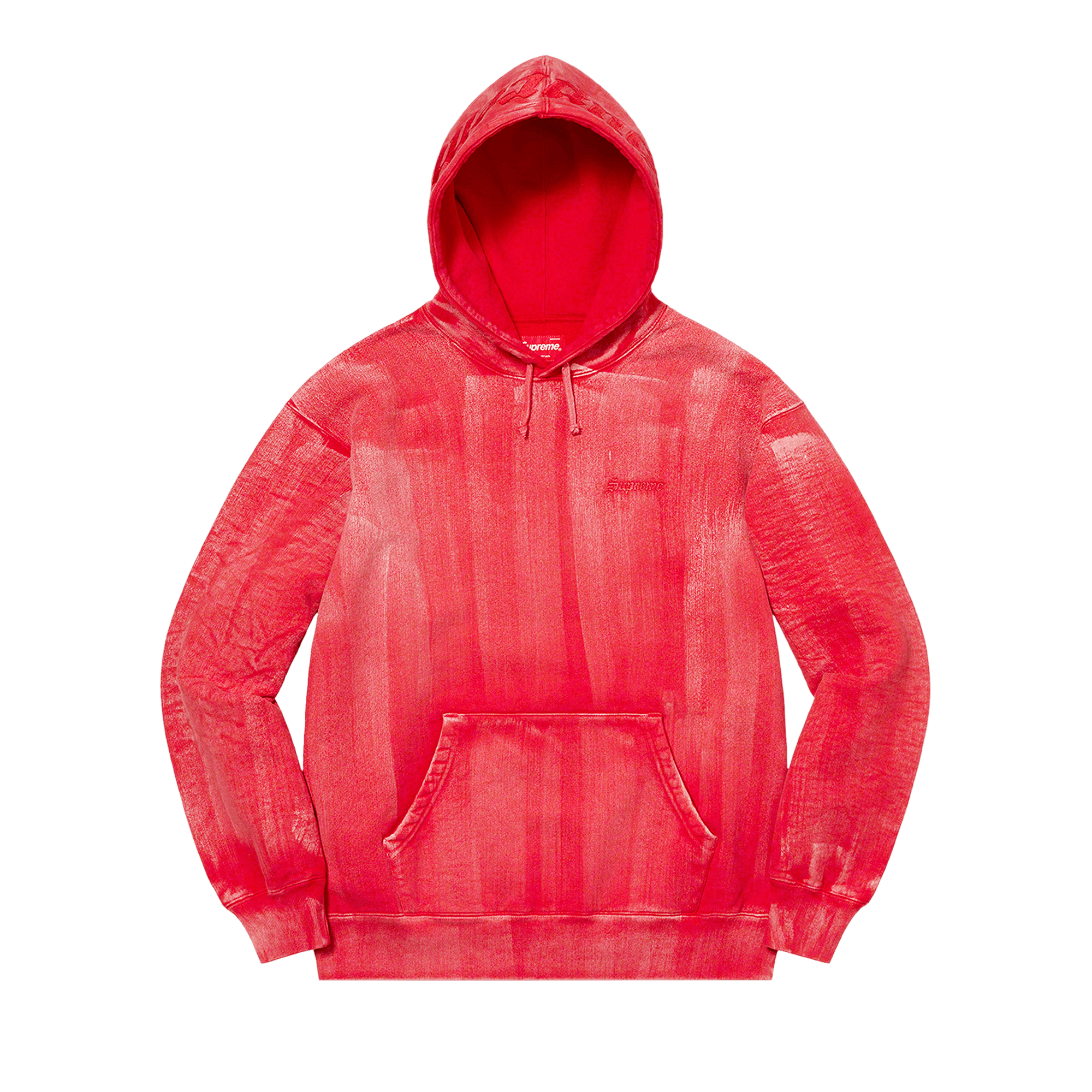 Supreme Brush Stroke Hooded Sweatshirt 'Red'