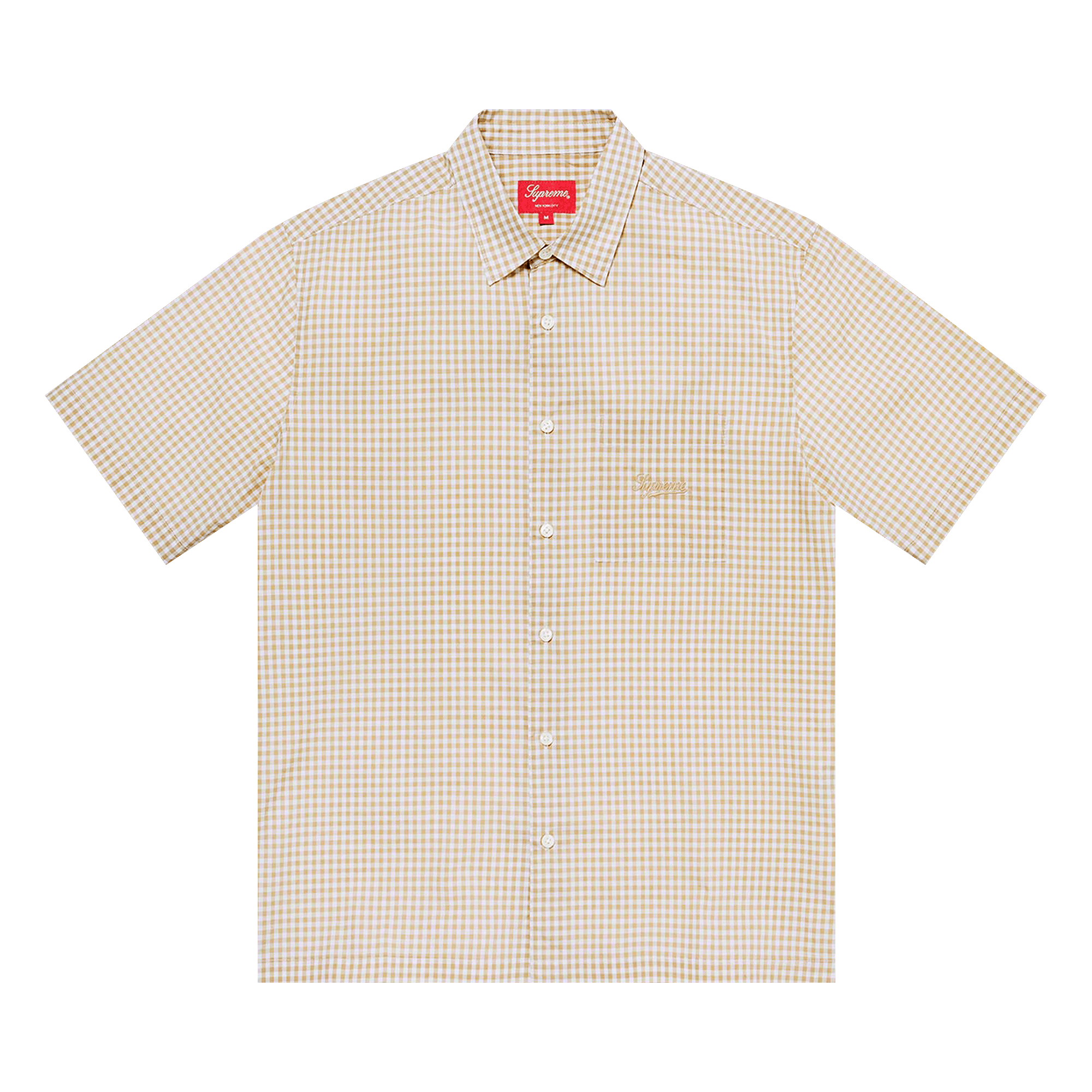 Supreme Gingham Short-Sleeve Shirt 'Tan'