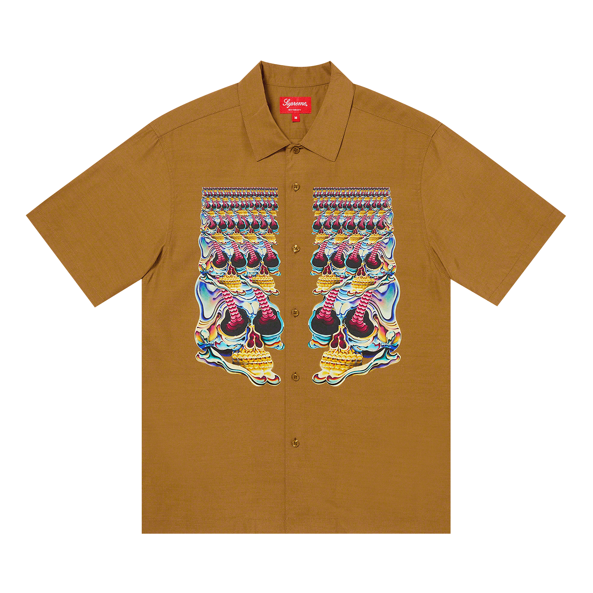Supreme Skulls Short-Sleeve Shirt 'Light Brown'