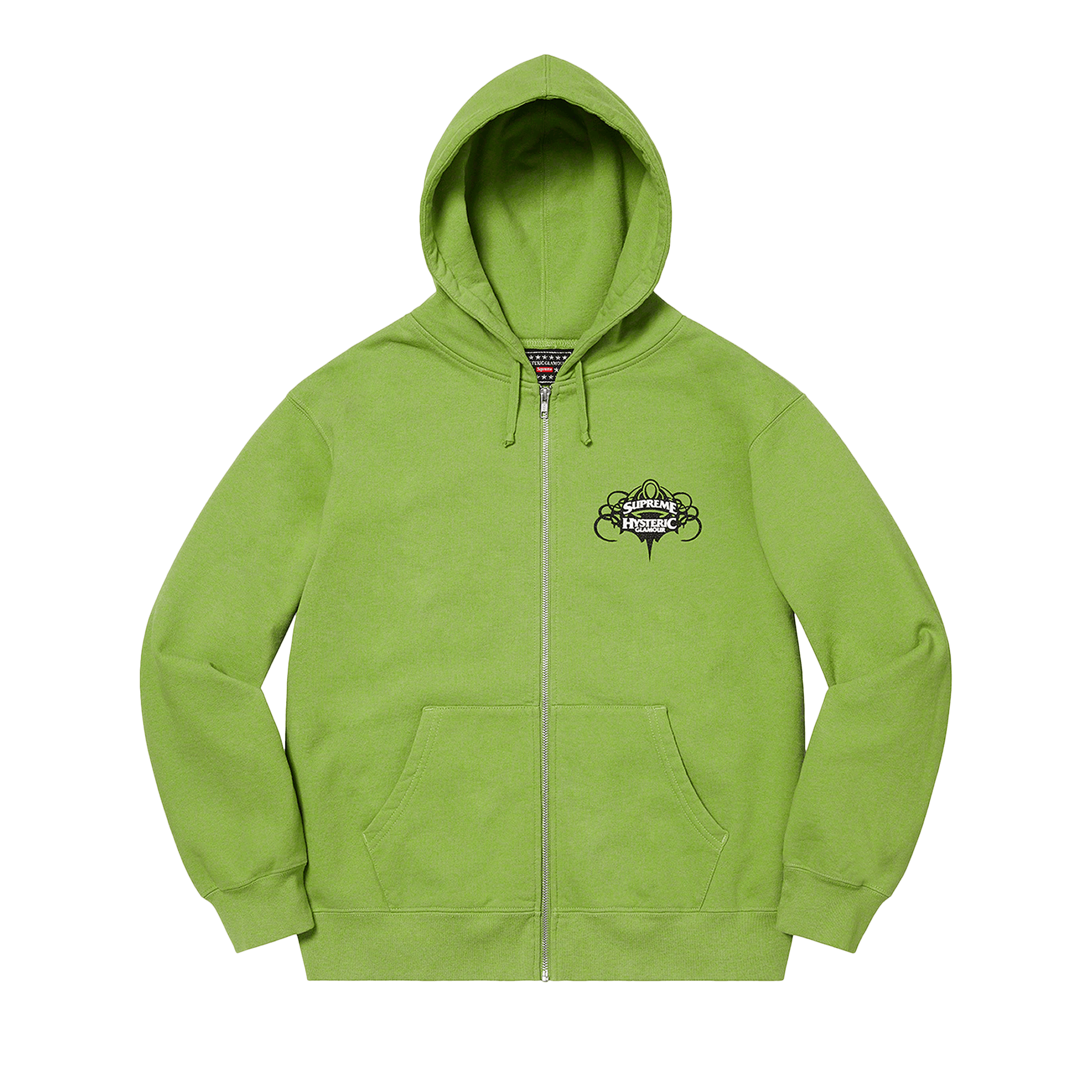 Supreme x Hysteric Glamour Zip Up Hooded Sweatshirt 'Lime'