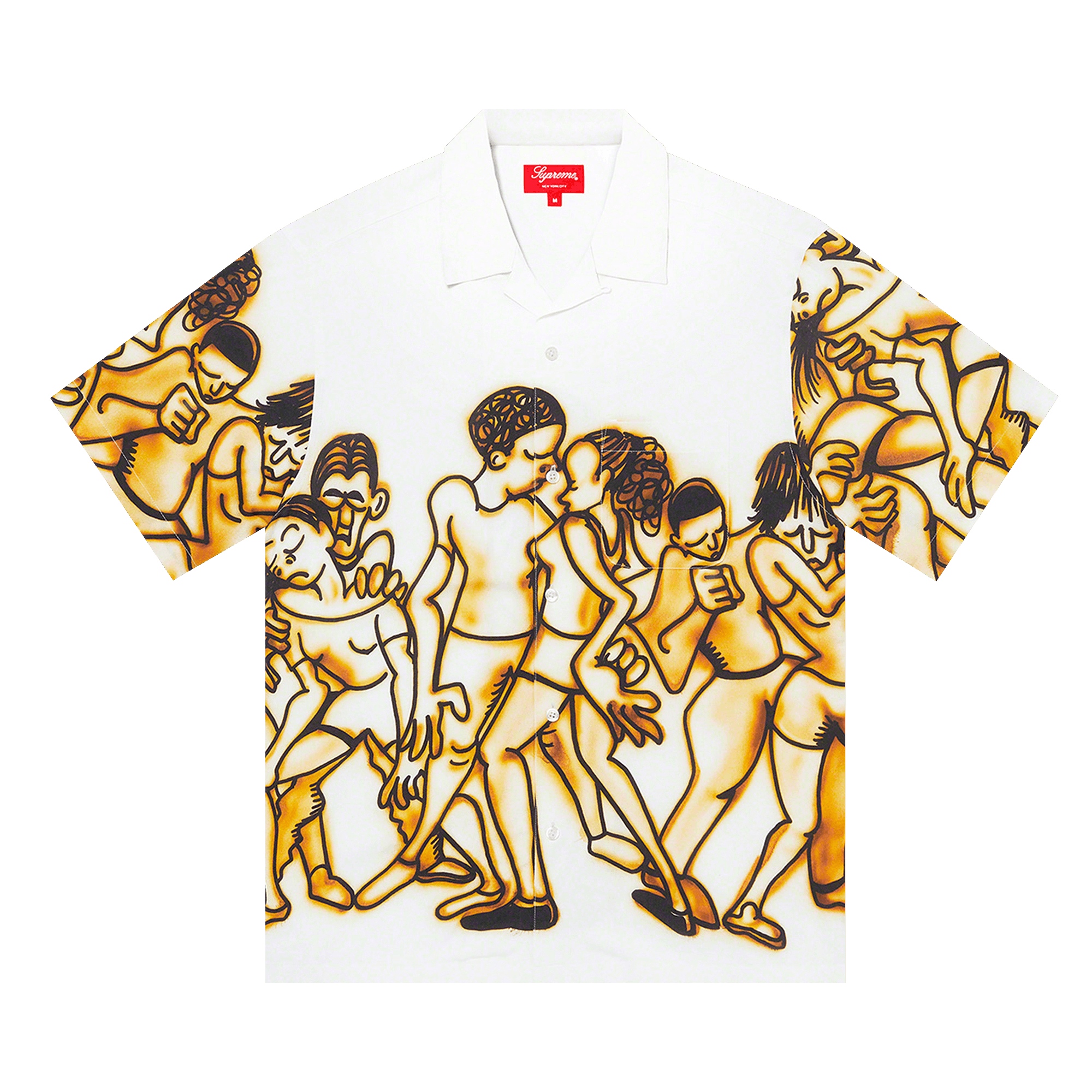 Supreme Dancing Rayon Short-Sleeve Shirt 'White'