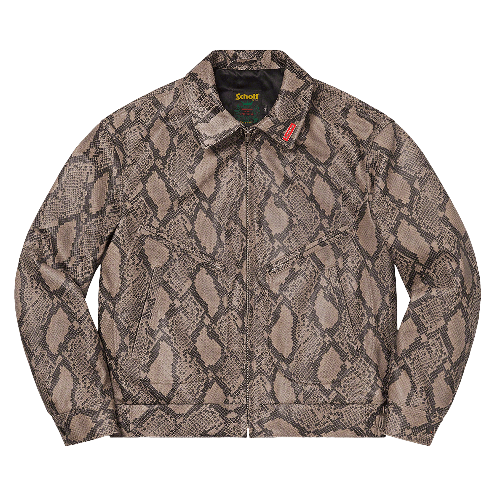 Supreme x Schott Leather Work Jacket 'Snakeskin'